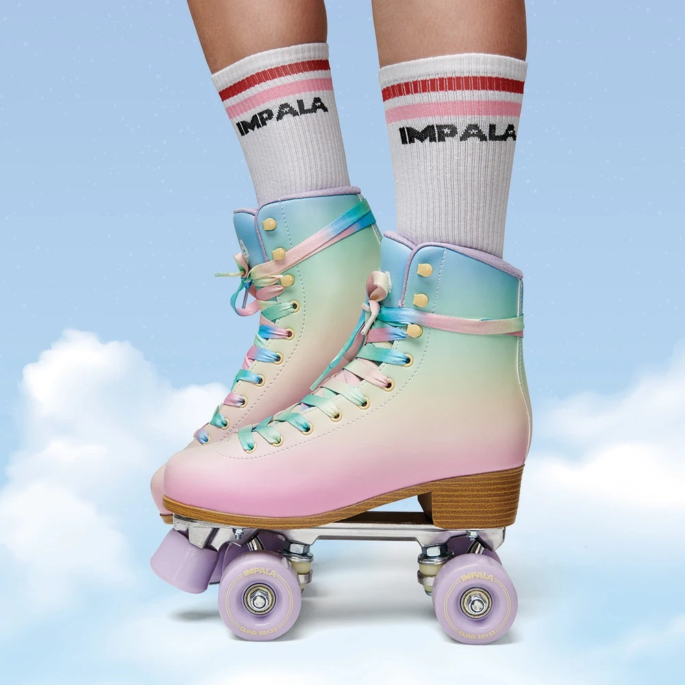 Impala Rollerskates for Women - Pastel Fade Quad Skates with Light-Up Wheels | Outdoor & Indoor Roller Skating for Beginners & Pros | Perfect for Rinks, Parks & Roller Discos