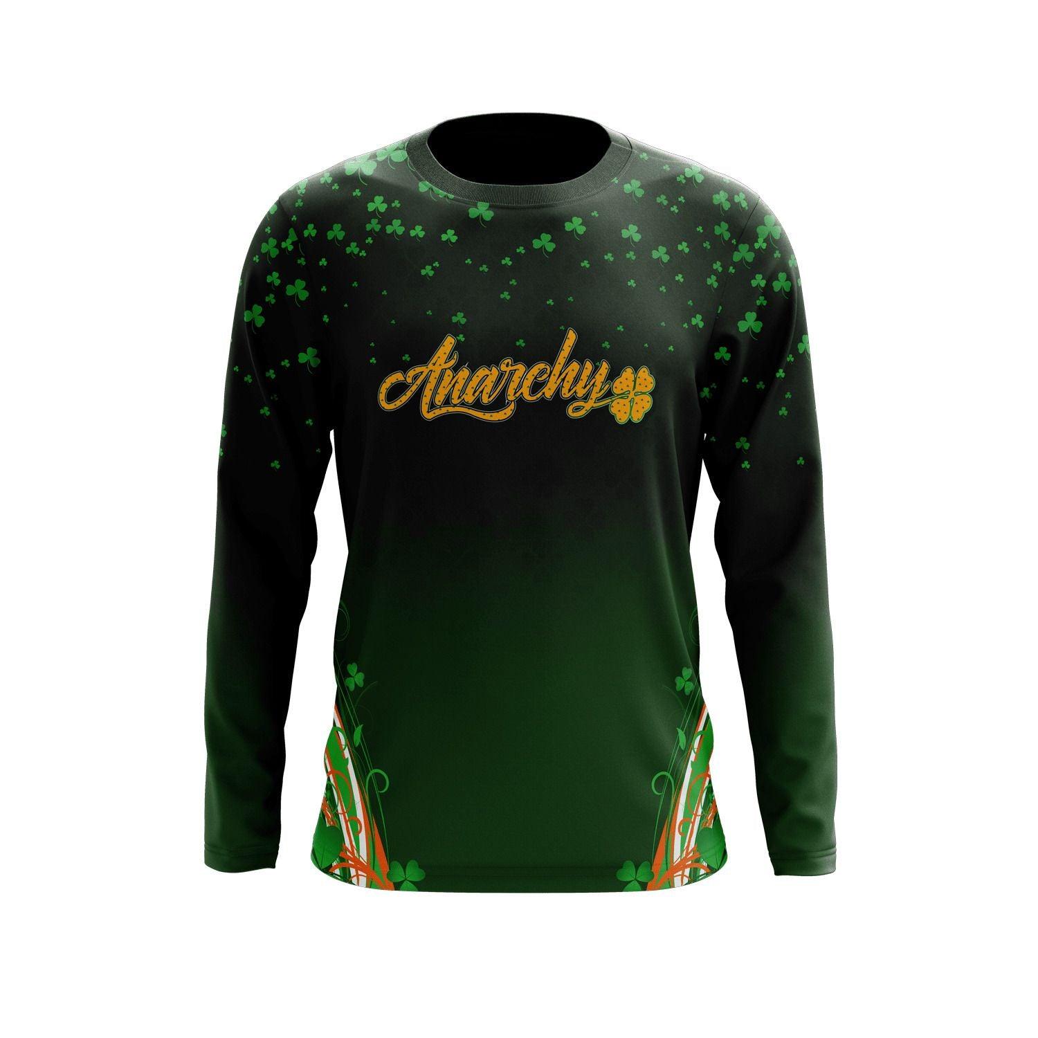 Anarchy St. Patrick's Day Custom Long Sleeve Jersey - Irish Pride Apparel for Parties & Festivals