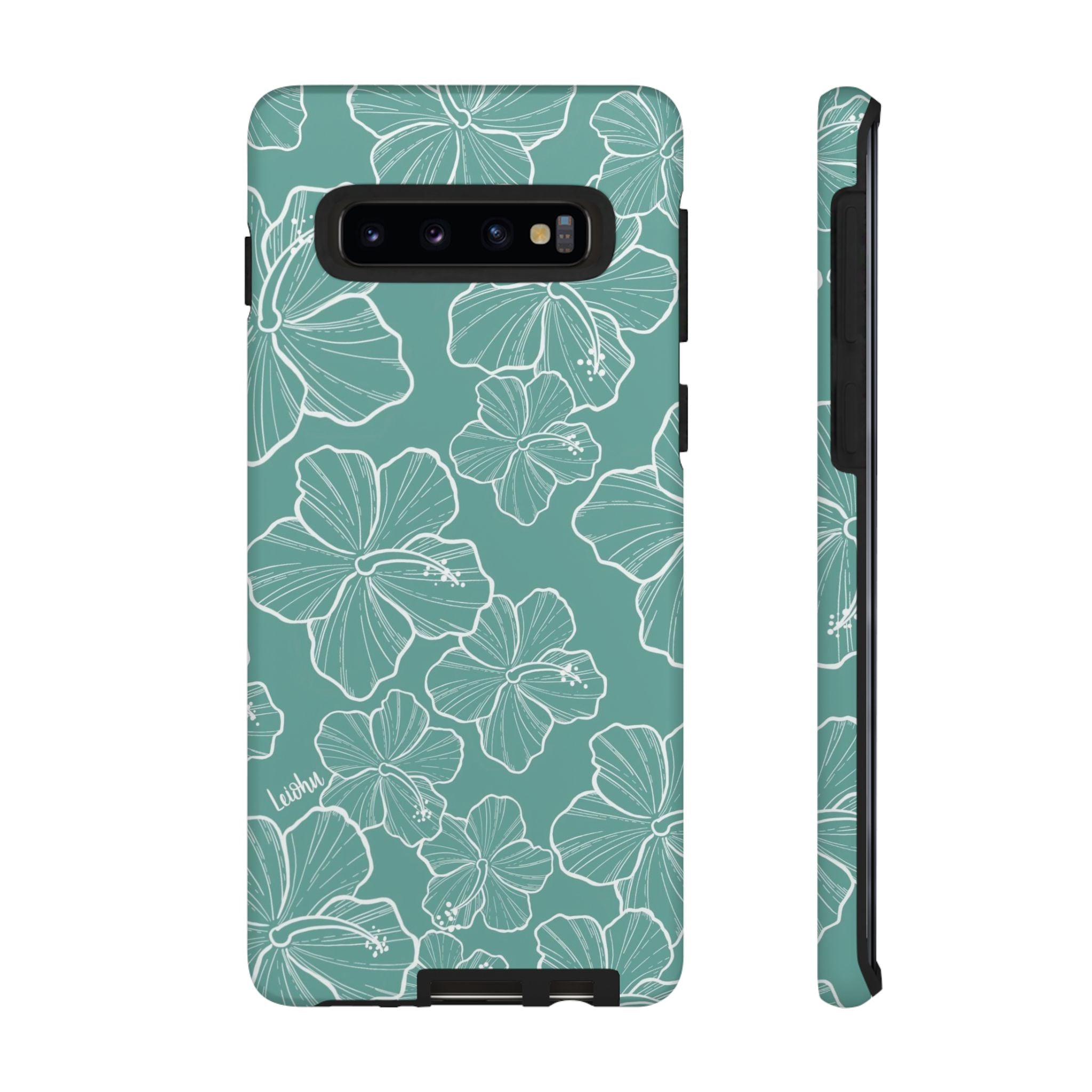 Premium Hibiscus Teal Samsung Galaxy Phone Case - Durable & Stylish Protection for Everyday Use, Work & Travel