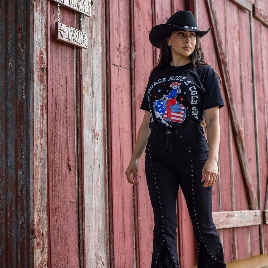 Women's Save a Horse Boyfriend Fit T-Shirt - Comfortable Oversized Graphic Tee for Casual Wear & Western Style Outfits | Perfect for Concerts, Rodeos & Country Themed Events