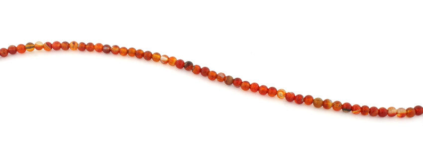 4mm Carnelian Round Gemstone Beads for Jewelry Making - DIY Bracelets, Necklaces & Craft Projects - Natural Healing Stone Beads for Spiritual Energy & Chakra Balancing