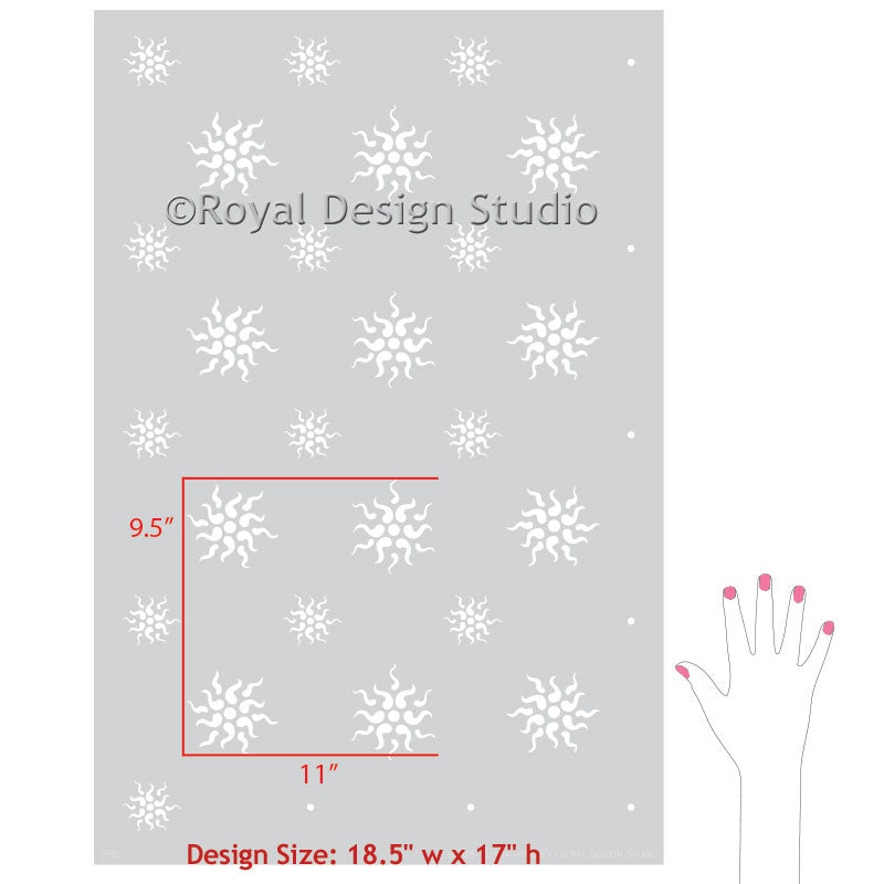 Stella Allover Stars Alison Woolley Wall Stencil - DIY Home Decor, Reusable Painting Template for Walls, Furniture & Crafts - Perfect for Bedrooms, Living Rooms & Nursery Accent Walls