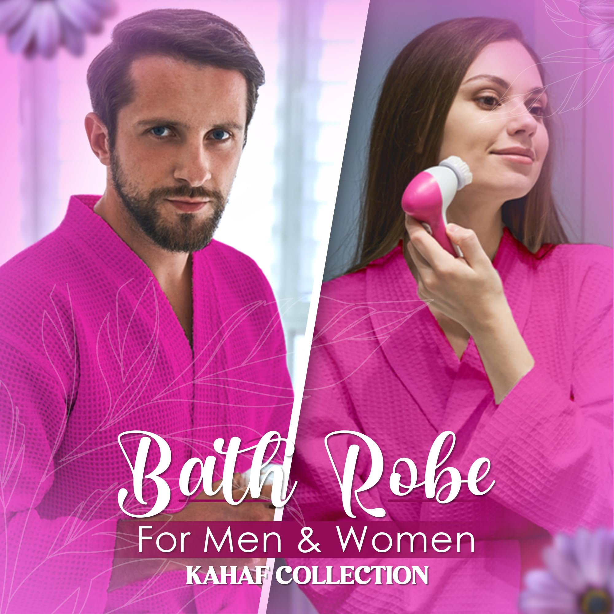 Women's 100% Cotton Waffle Knit Kimono Bathrobe - Soft, Lightweight & Quick-Dry Spa Robe for Lounge, Home & Hotel Use