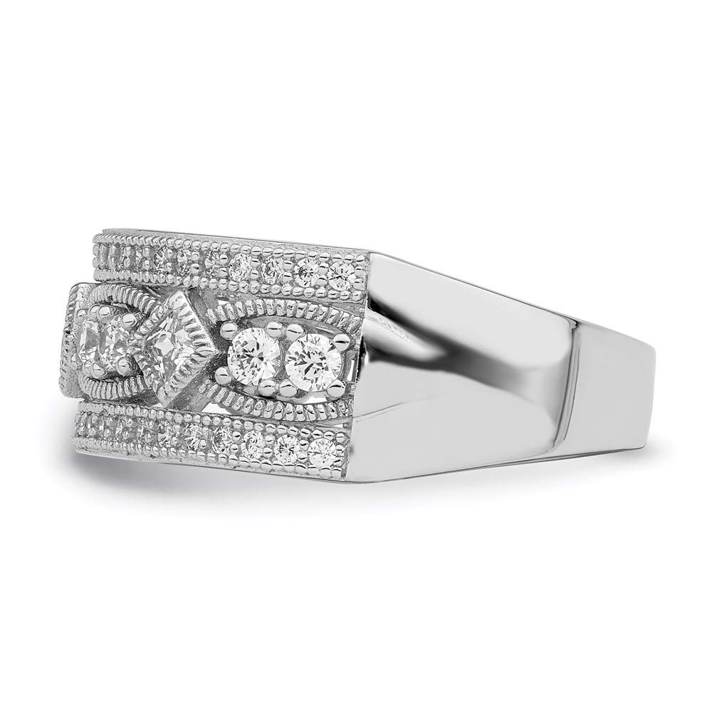 925 Sterling Silver Cubic Zirconia Brilliant Embers Ring - Elegant Women's Fine Jewelry Gift for Her | Perfect for Anniversaries, Birthdays & Special Occasions