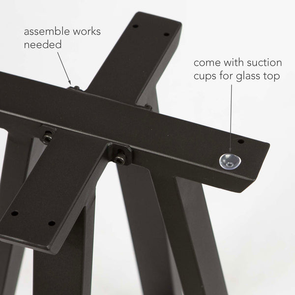 Pyramid Shaped Side Table Base - SS2260 - Modern & Sturdy End Table Legs for Living Room, Bedroom, or Patio Furniture