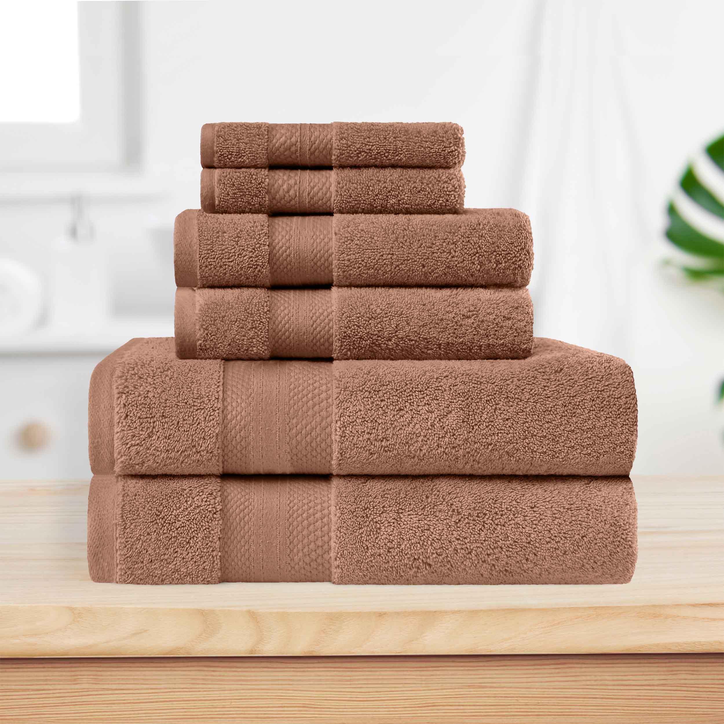Premium 6-Piece Turkish Cotton Towel Set - Ultra Plush, Highly Absorbent Bath Towels for Spa, Gym & Luxury Home Use