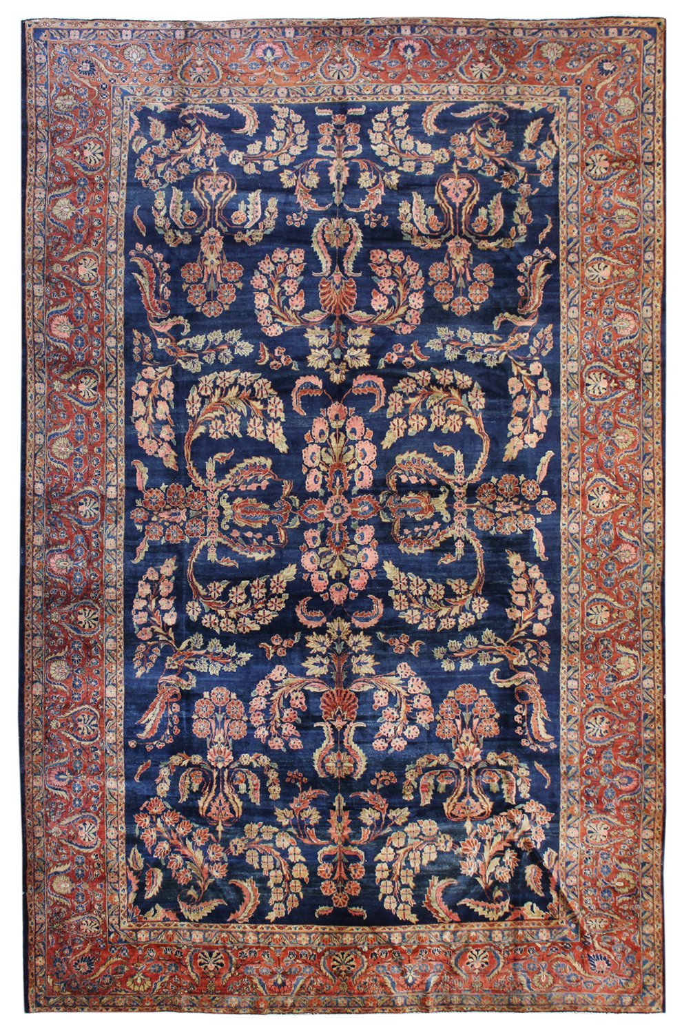 Antique Mahajaran Sarouk Handwoven Traditional Persian Rug JF8170 - Perfect for Living Room, Bedroom & Home Decor