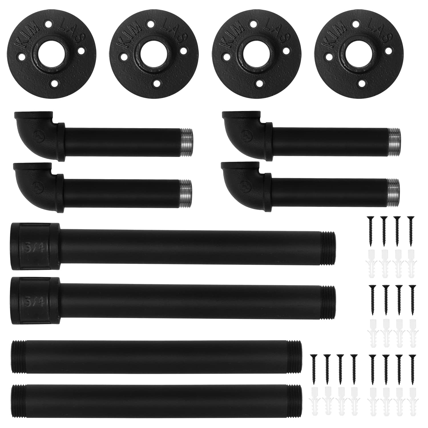 HouseAid Industrial Pipe Towel Rack - Vintage Farmhouse Bathroom Towel Holder & Storage Organizer - Wall Mounted Matte Black - Perfect for Rustic Bathrooms, Laundry Rooms & Kitchen Towel Organization