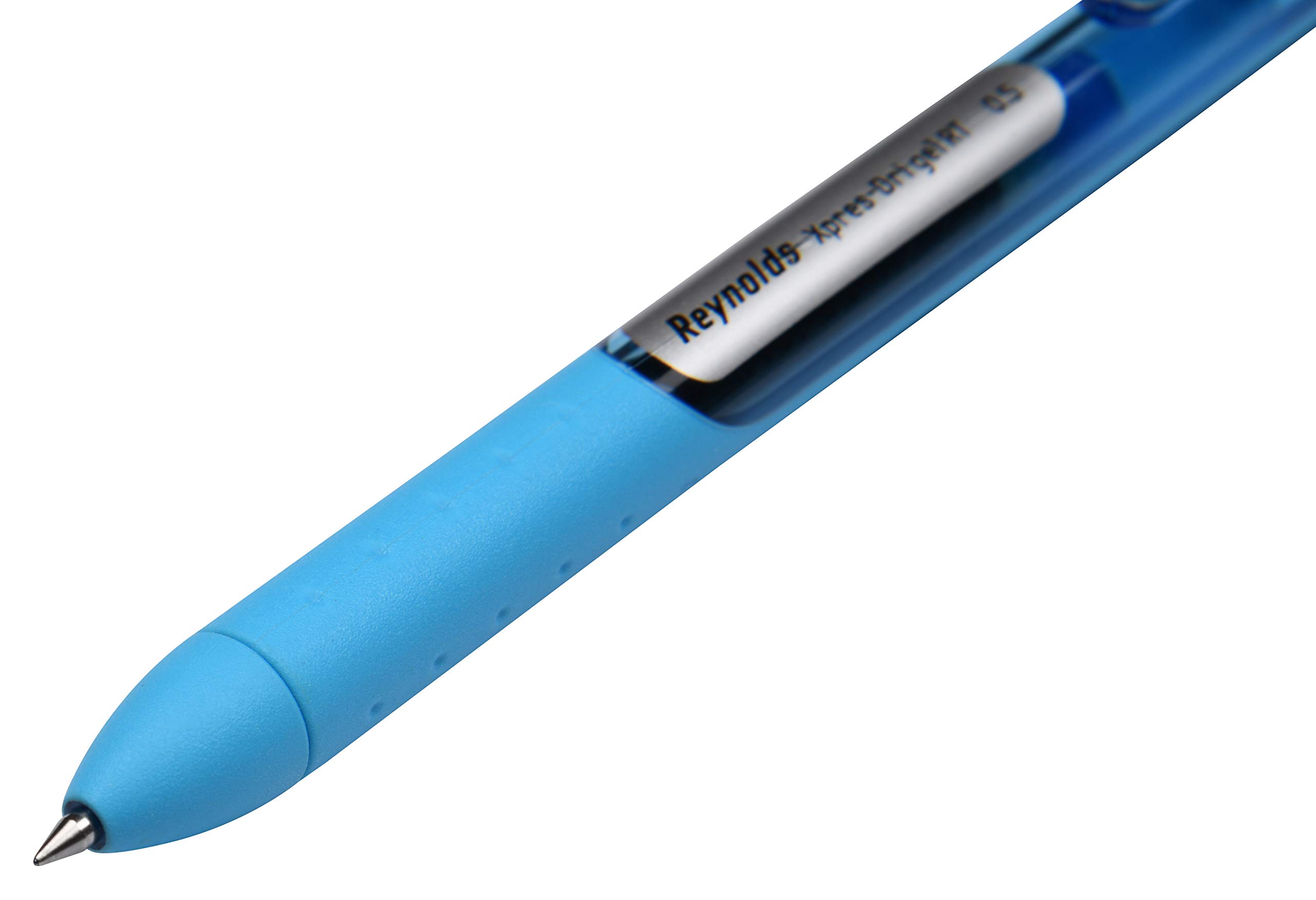 Reynolds Xpres-Dri Gel-RT Pen - 0.5mm Fine Point Blue Ink Pens (5-Pack) - Smooth Writing for Office, School & Note Taking