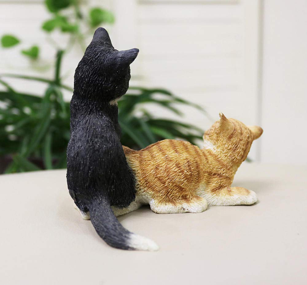 Cute Resin Cat and Dog Ornaments - Realistic Simulation Animal Models for Car Decor, Home Display, and Gift Giving - Handmade Resin Crafts for Pet Lovers