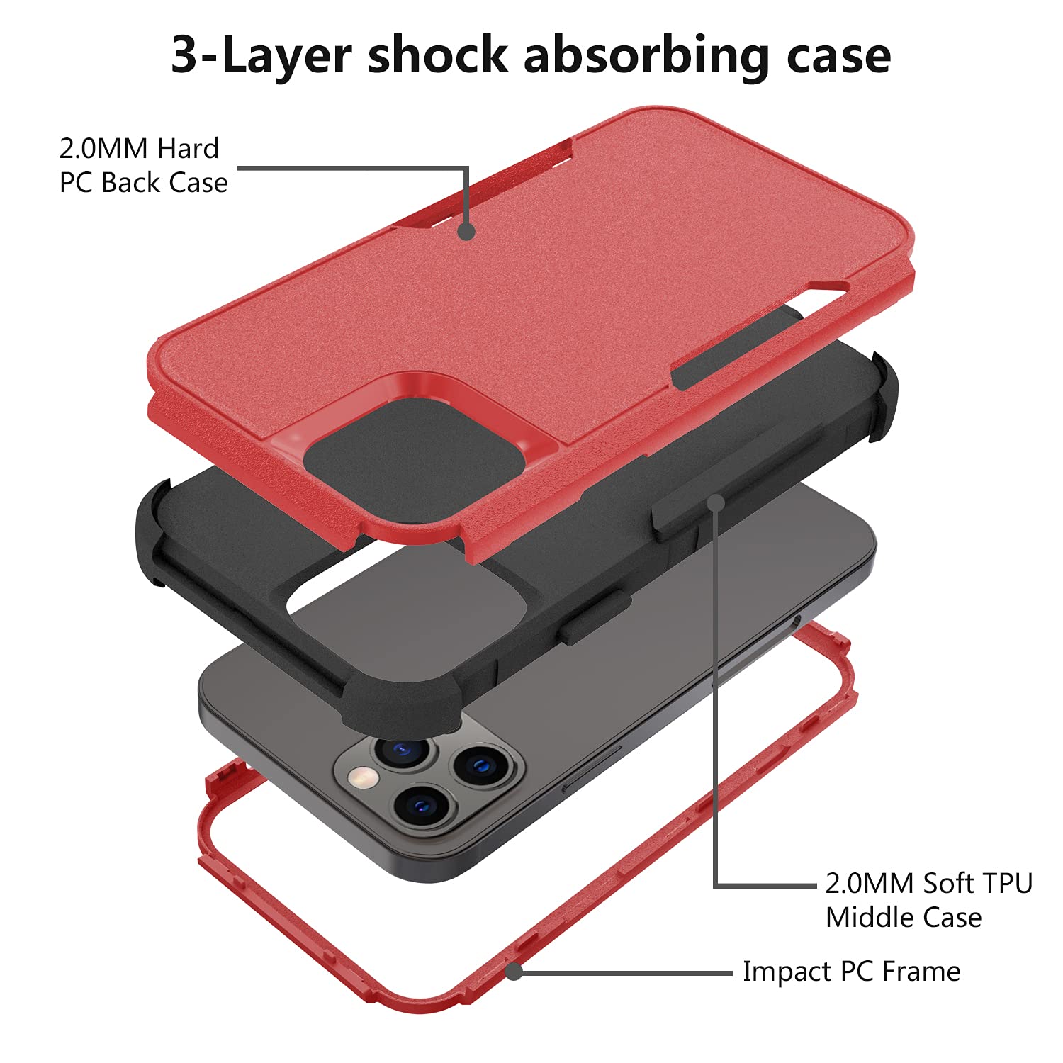 Shockproof iPhone 13 Pro Max Case 6.7