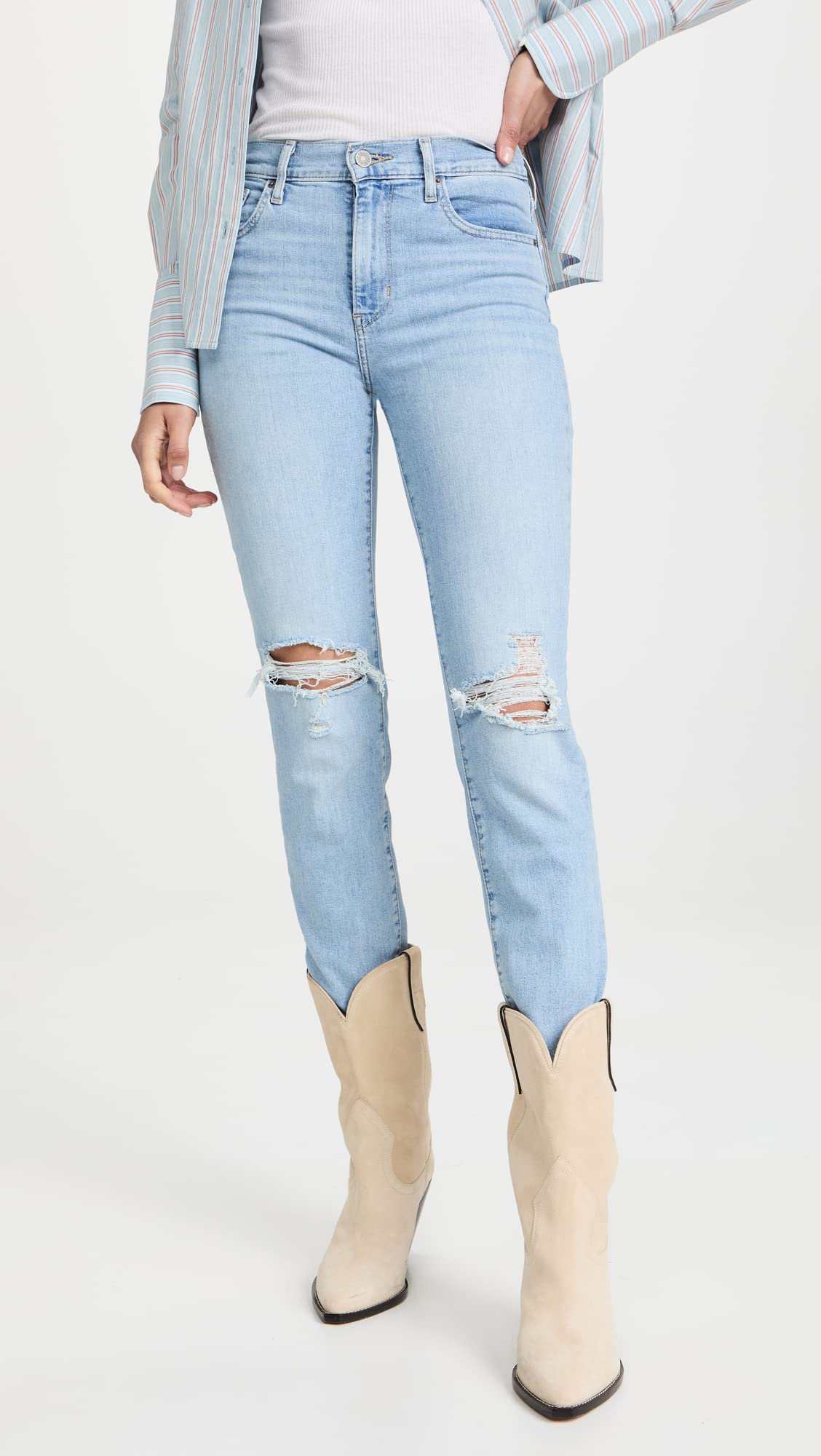 Levi's Women's Premium 724 High Rise Straight Jeans - Slim Fit Stretch Denim Pants for Casual Wear & Everyday Outfits