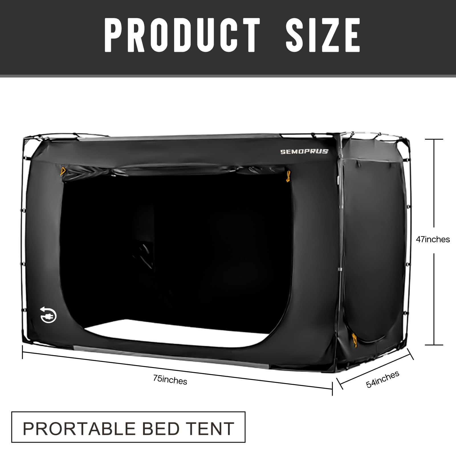 **Full Size Bed Tent for Adults & Kids - Portable Sleeping Canopy with 3 Doors, 70% Blackout & Breathable Privacy Space - Perfect for Camping, Sleepovers, and Indoor Privacy (Mattress Not Included)**
