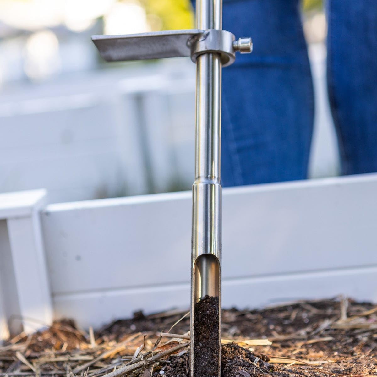 Gemplers 36-Inch One-Piece Soil Probe with Footstep - Heavy Duty Soil Sampling Tool for Gardening, Farming & Landscaping | Perfect for Testing Soil Moisture & Compaction