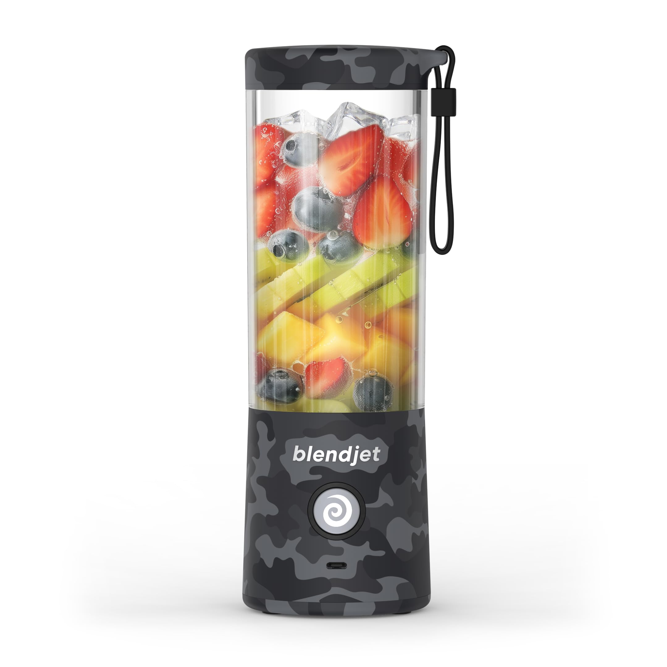 BlendJet 2 Portable Blender - 16oz USB-C Rechargeable Cordless Mini Blender for Smoothies, Protein Shakes & Meal Prep | Self-Cleaning with Stainless Steel Blade | Perfect for Travel, Gym & Office (Urban Camo)