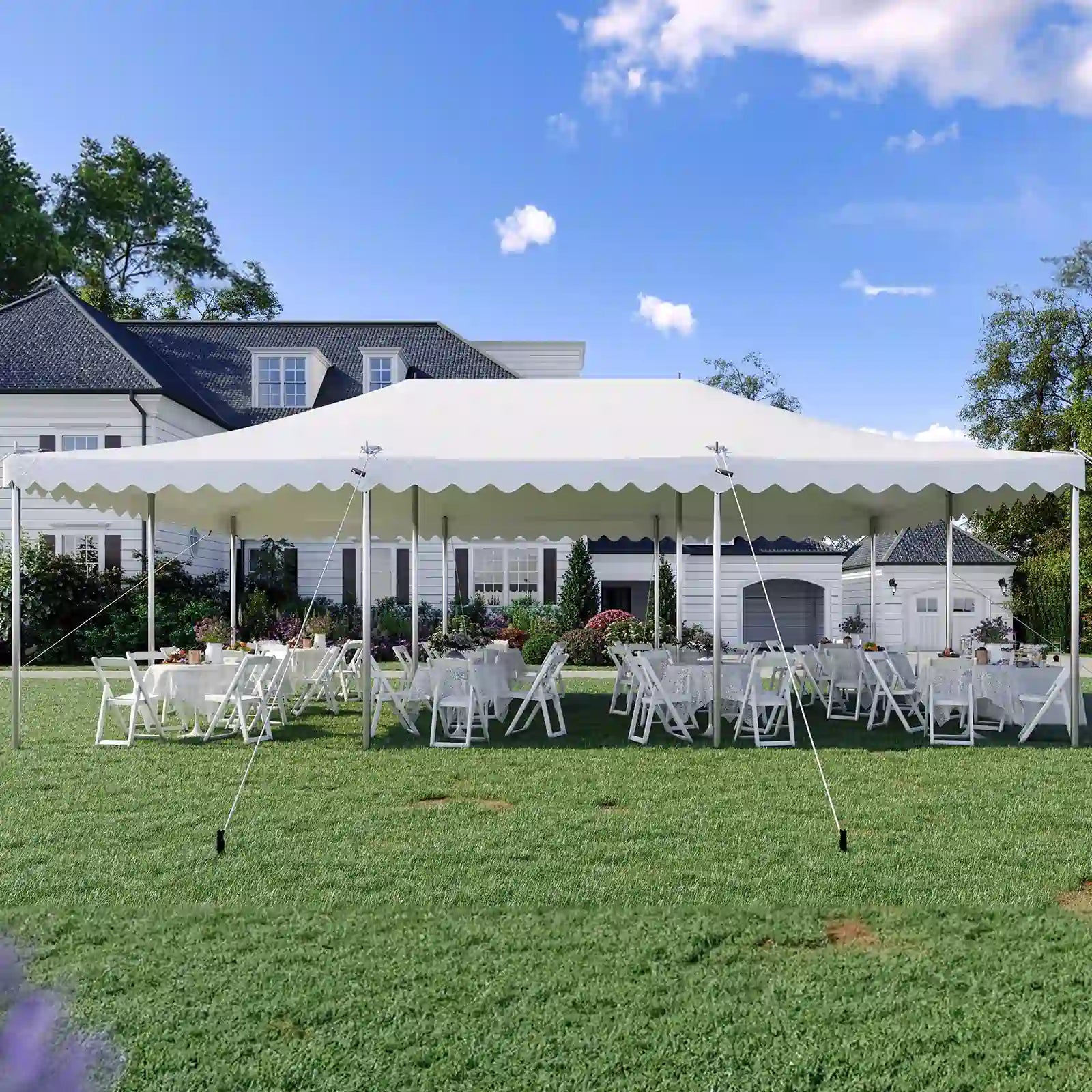Quictent Heavy Duty Fire Retardant Pole Tent - Waterproof Party Canopy for Outdoor Events, Weddings & Camping