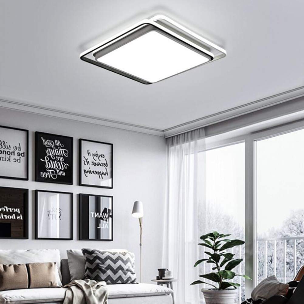 LAIDEPA Creative LED Ceiling Light - Dimmable White Ceiling Lamp for Kitchen, Bedroom, Bathroom, Study & Dining Room - 38x38cm - Perfect for Modern Home Lighting & Interior Design
