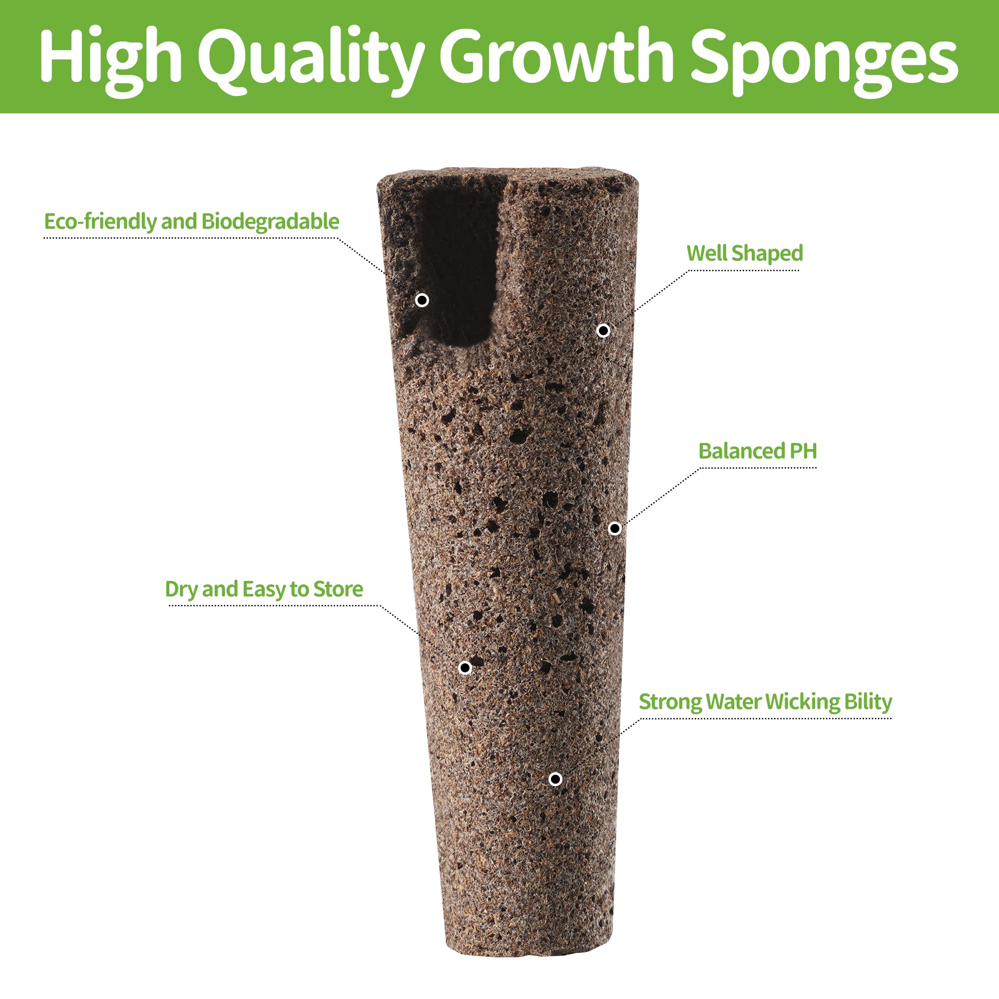 30 Pack Hydroponic Grow Sponges - AeroGarden Compatible Seed Pods & Seedling Starter Sponges for Indoor Gardening | Perfect for Hydroponic Systems, Herb Gardens, and Indoor Plant Starters