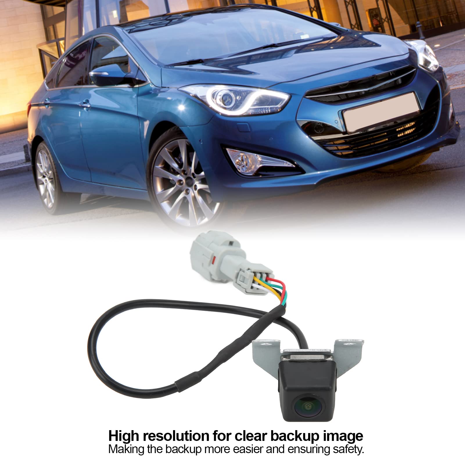 Akozon Waterproof Reversing Backup Camera 957603Z000 - Parking Assistant Replacement for Hyundai i40 FR 2011-2014 | HD Night Vision, Easy Installation for Safe Parking & Reversing
