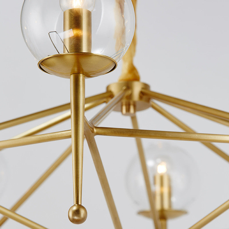 Elegant Gold Bishop Chandelier - Modern Crystal Ceiling Light Fixture for Dining Room, Bedroom & Living Room Decor