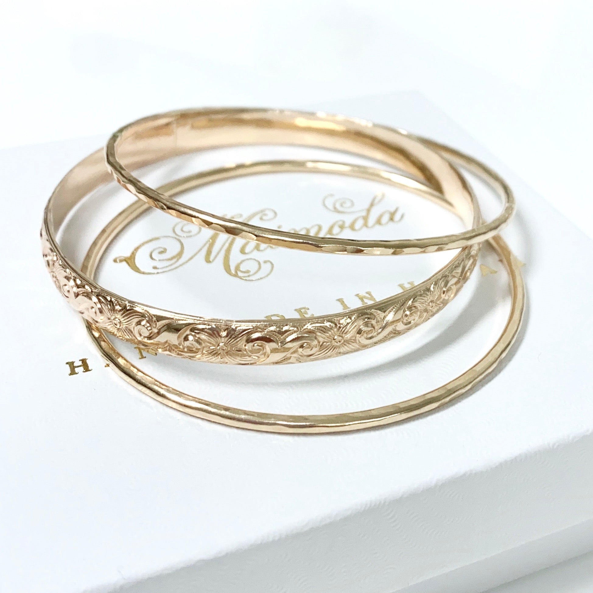 MOANI 6mm Heirloom Bangles Set (B440) - Elegant Stackable Bracelets for Women, Perfect for Weddings, Parties & Everyday Wear