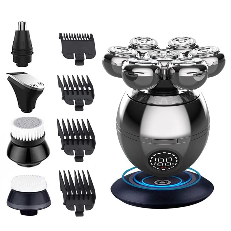 5-in-1 Multifunctional Electric Razor for Men - Cordless Bald Head Shaver, Beard Trimmer & Grooming Kit with USB Charging | Perfect for Travel, Home Use & Professional Grooming