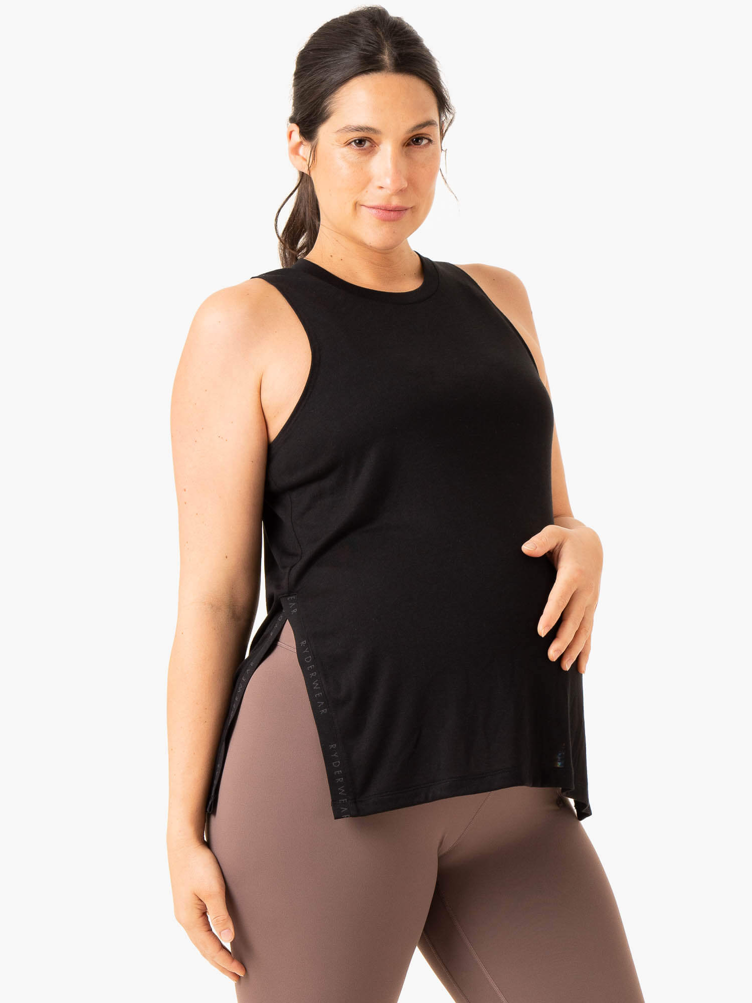 Active Bump Tank Top - Black - Women's Workout & Yoga Shirt for Gym & Casual Wear