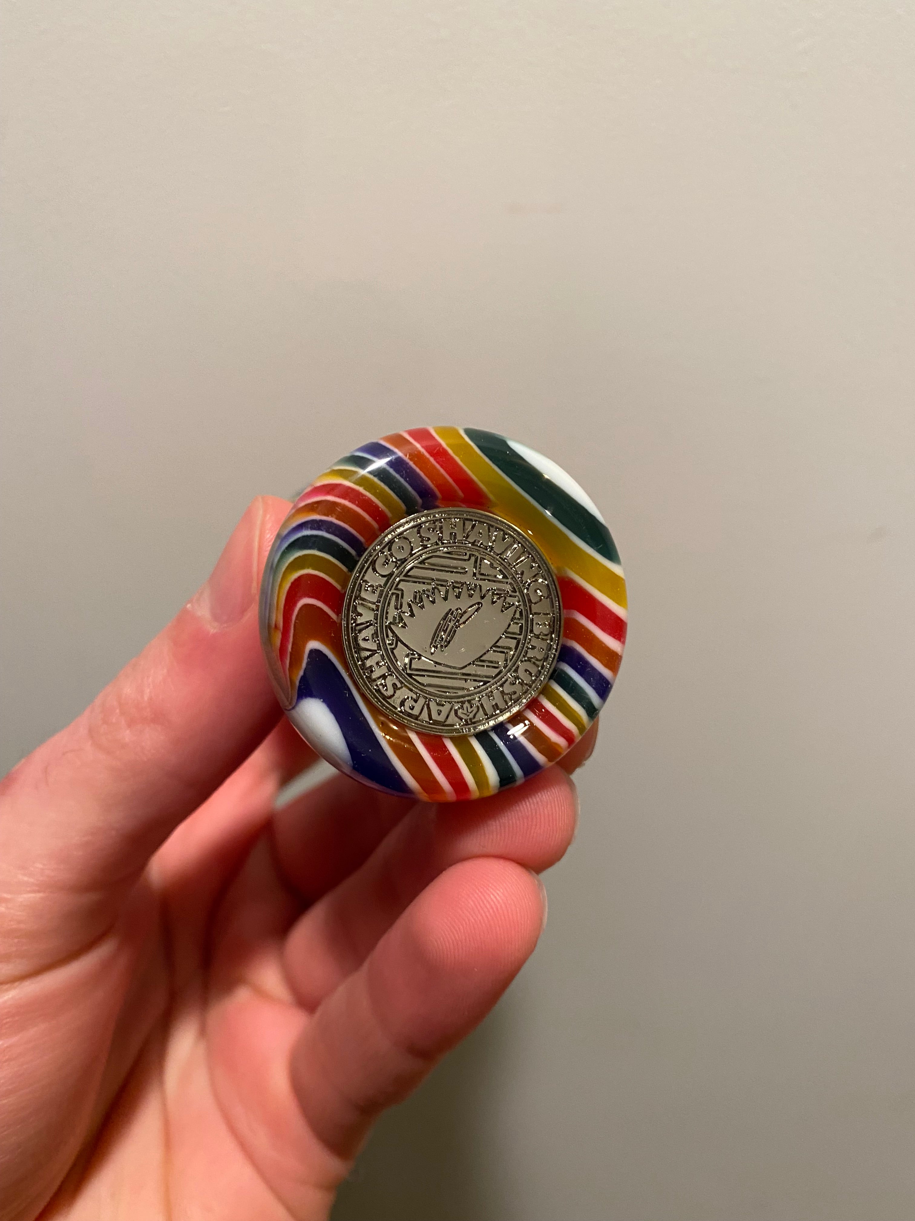 Handcrafted Candy Stripe Shaving Brush Handle - Fits 24mm & 26mm Knots - Premium Factory Second - Perfect for Wet Shaving & Grooming Gifts
