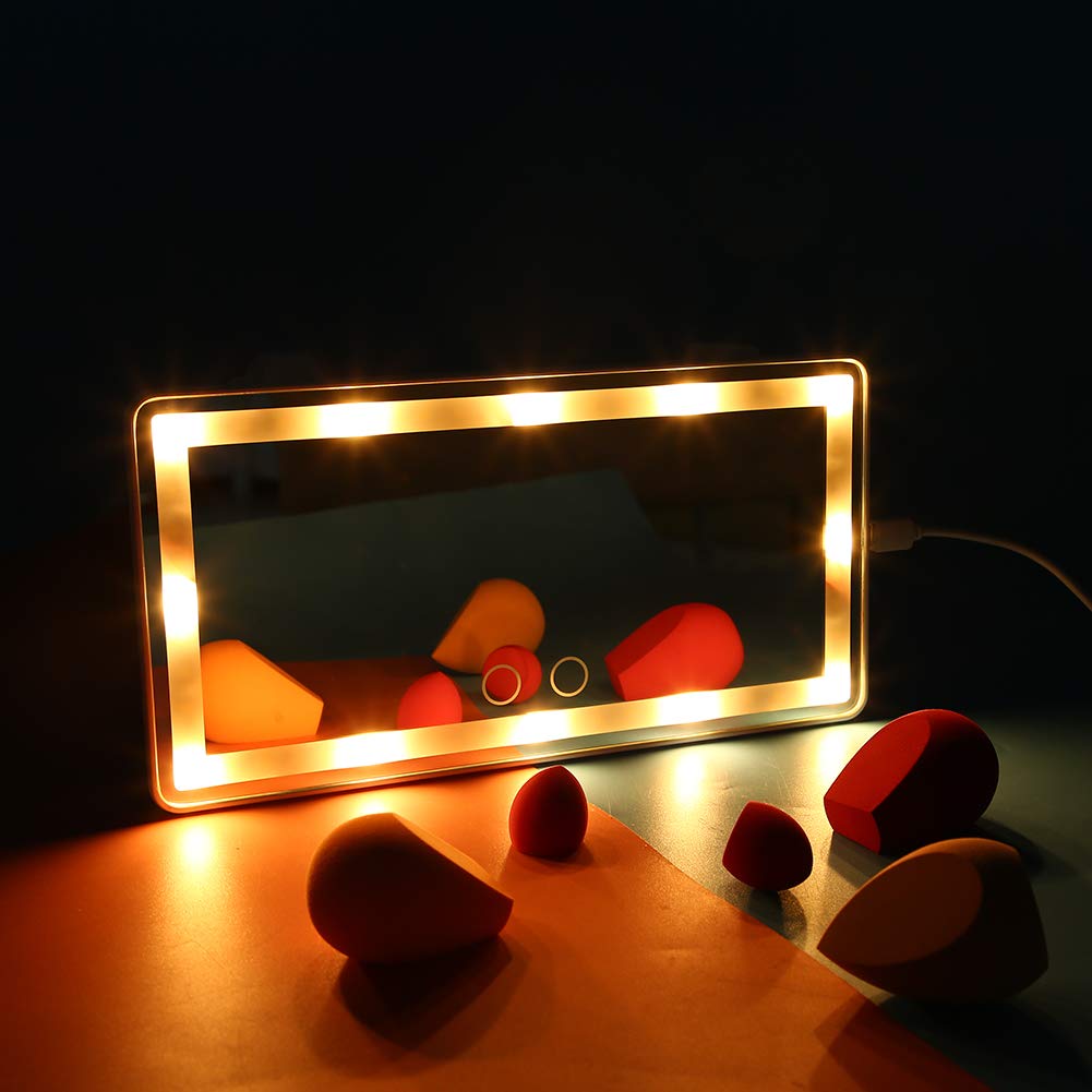 Car Visor Mirror with LED Lights - Smart Touch Auto Sun Visor Makeup Mirror for Women, Travel & Driving | Perfect for On-the-Go Makeup & Sun Protection