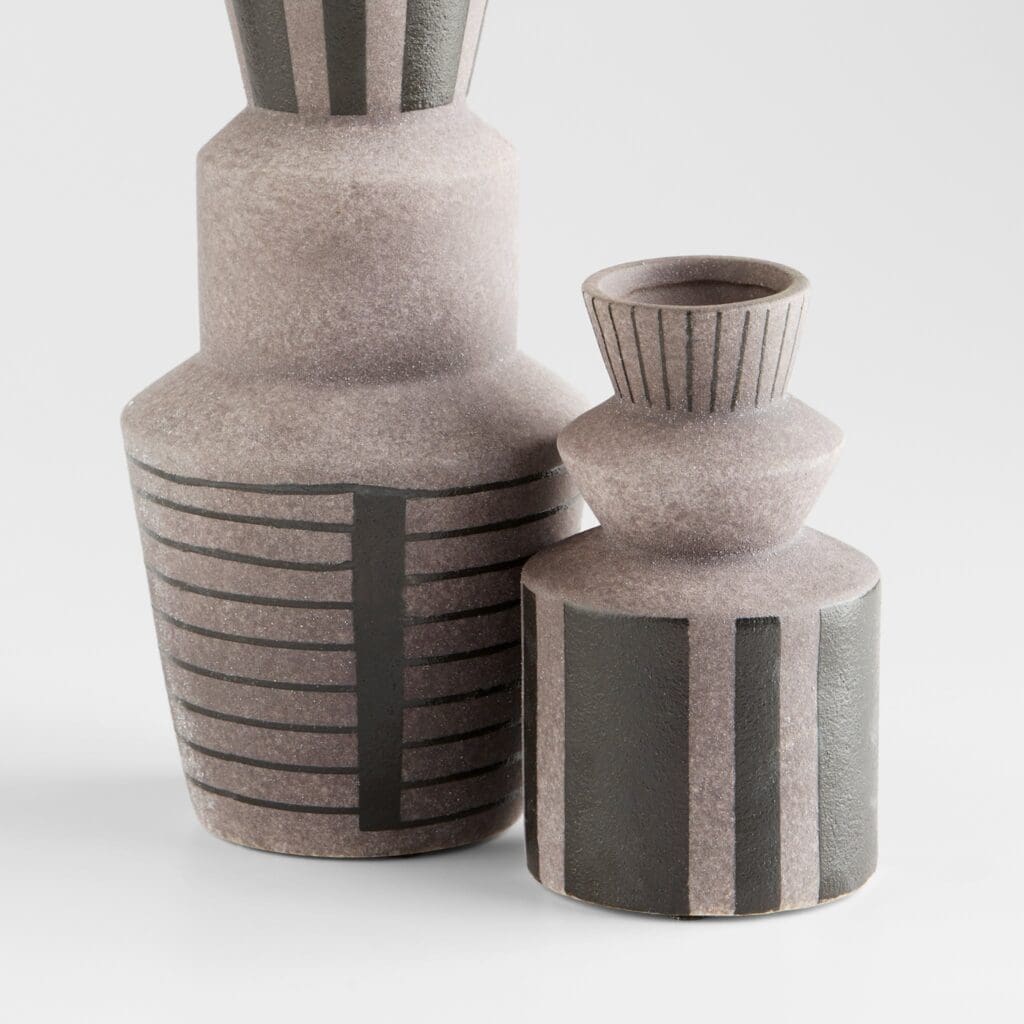 Cyan Design 11480 Erebus Vase - Small Grey Ceramic Vase for Home Decor, Wedding Centerpiece & Floral Arrangements