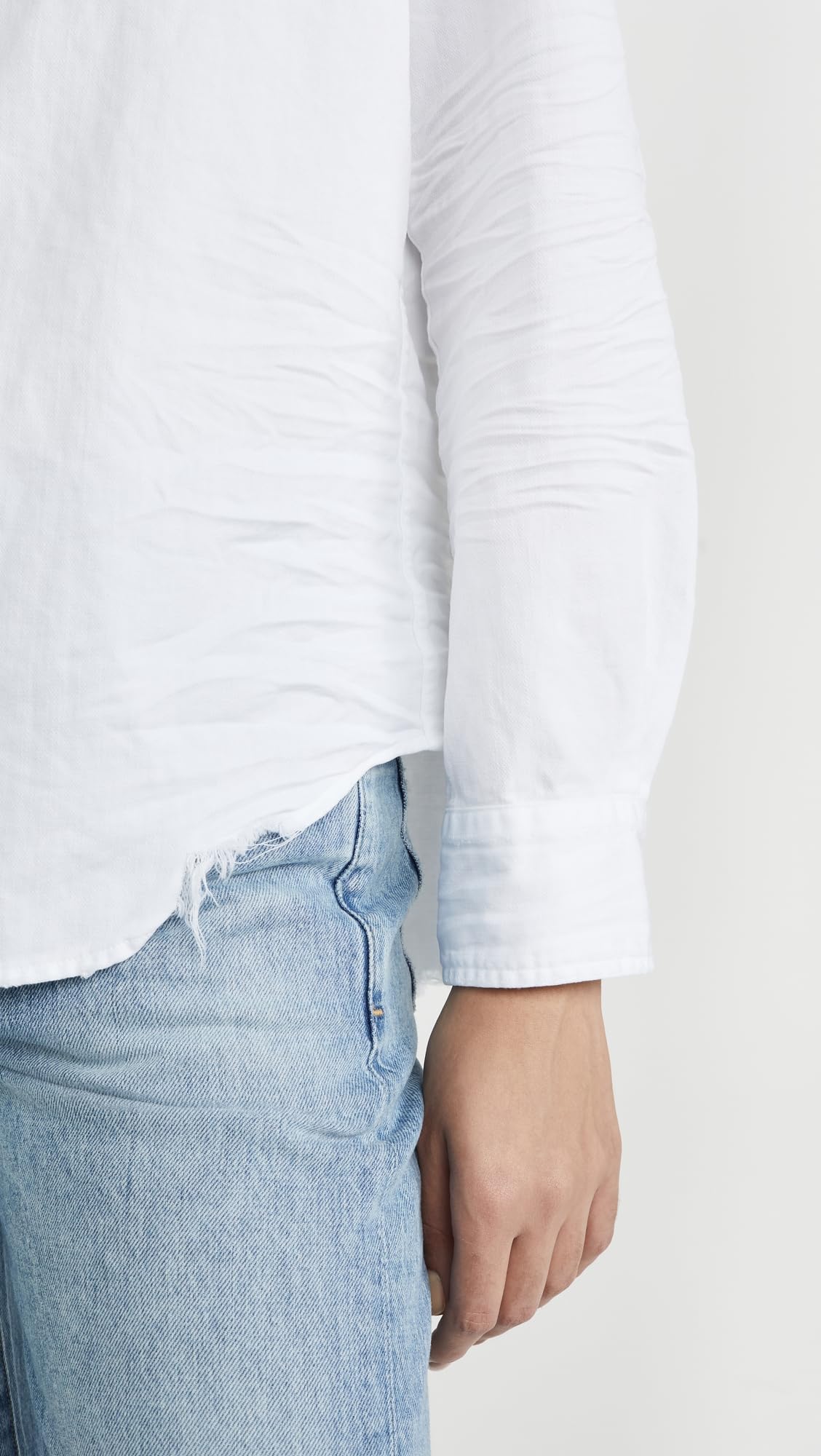 Frank & Eileen Women's Eileen Distressed Denim Shirt - Casual Button Down Top for Everyday Wear, Layering & Outfit Styling