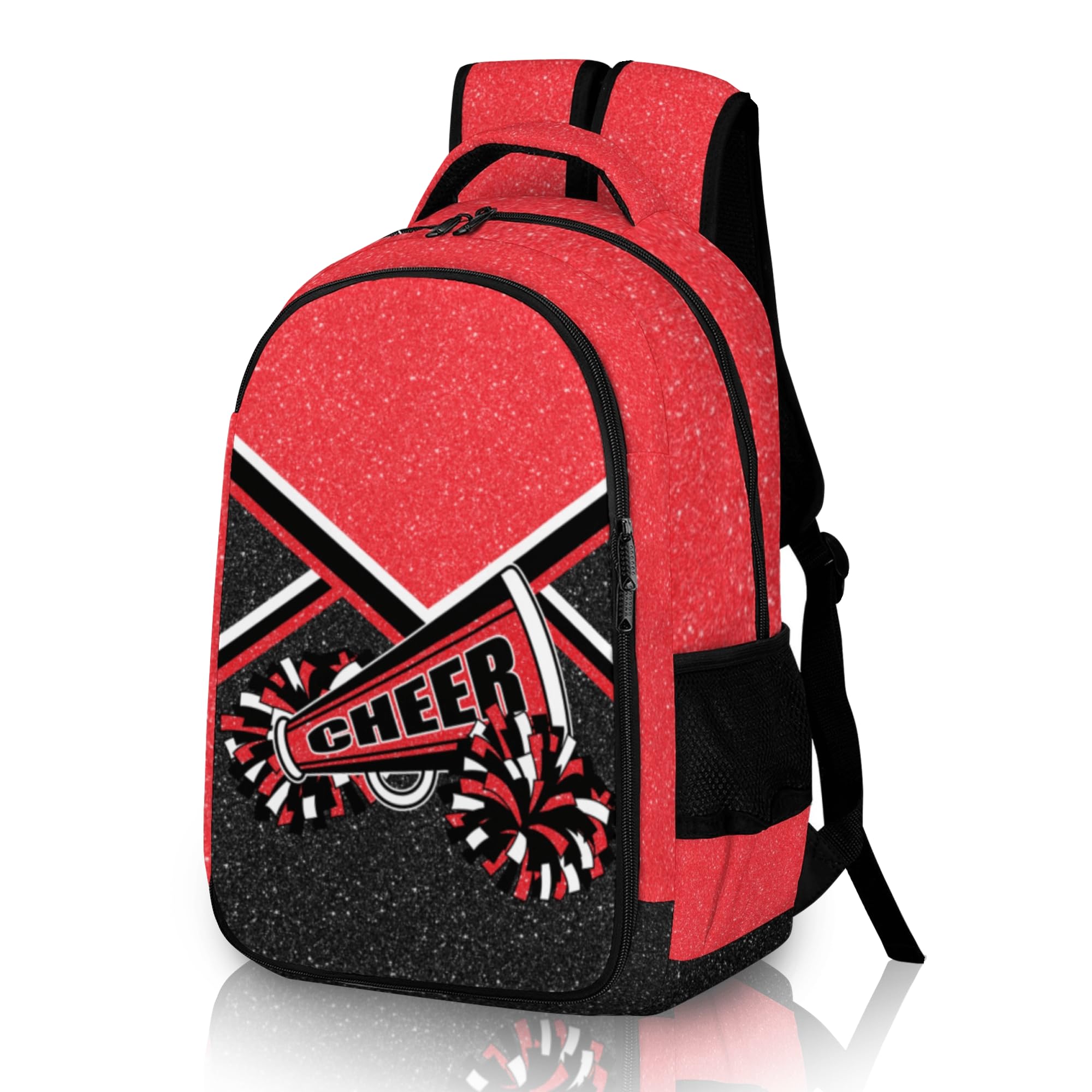 Cheerleader Backpack for Women & Teams - Durable Cheerleading Sports Bag with Adjustable Straps (Red) - Perfect for Gym, Practice, Competitions & School