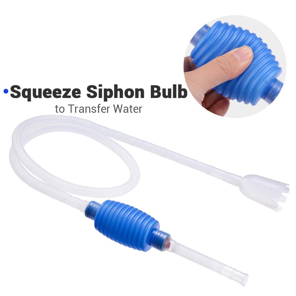 Yescom Aquarium Fish Tank Gravel Cleaner - Long Nozzle Siphon Vacuum Pump for Water Changing & Filter Maintenance - Perfect for Freshwater & Saltwater Tanks, Fish Bowl Cleaning, and Aquarium Substrate Maintenance