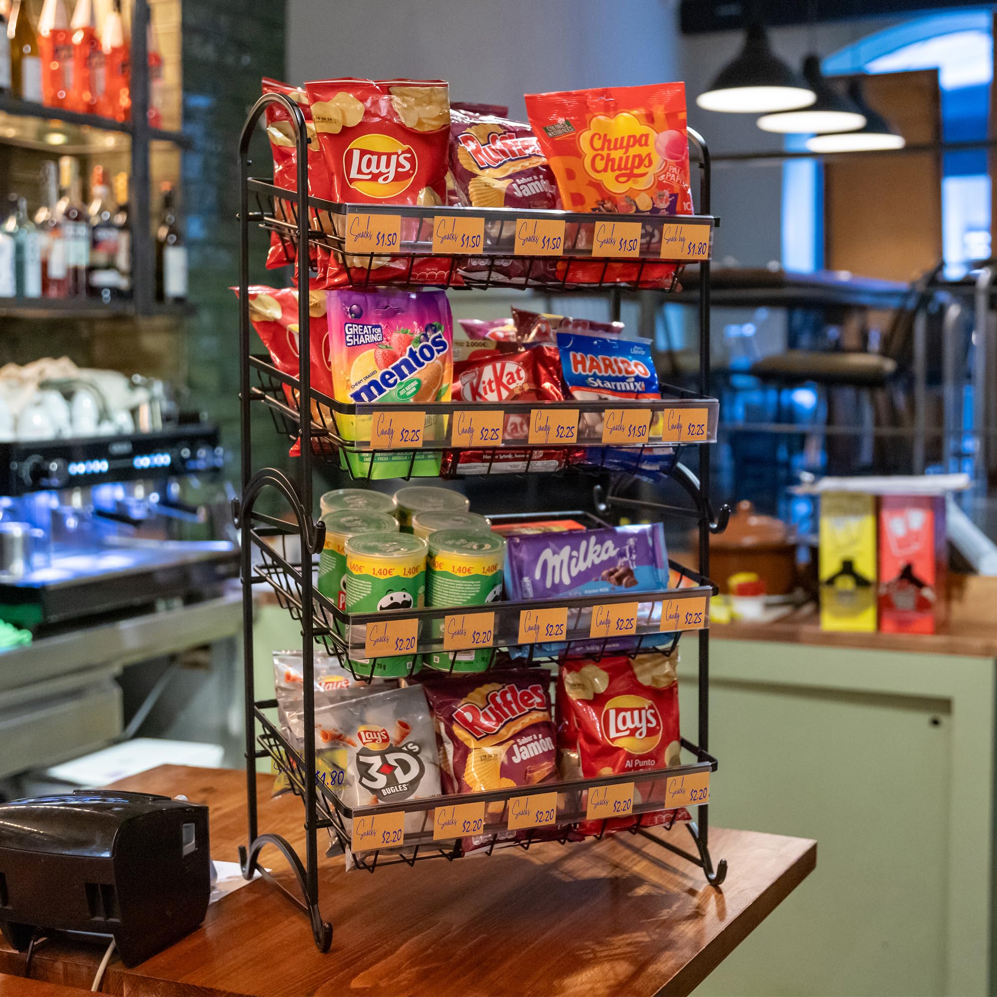 Stackable Candy Display Rack - Countertop Snack Organizer for Retail Stores, Bakeries & Home Kitchens - Durable 1-Pack Candy Holder for Gumballs, Chocolates & Treats