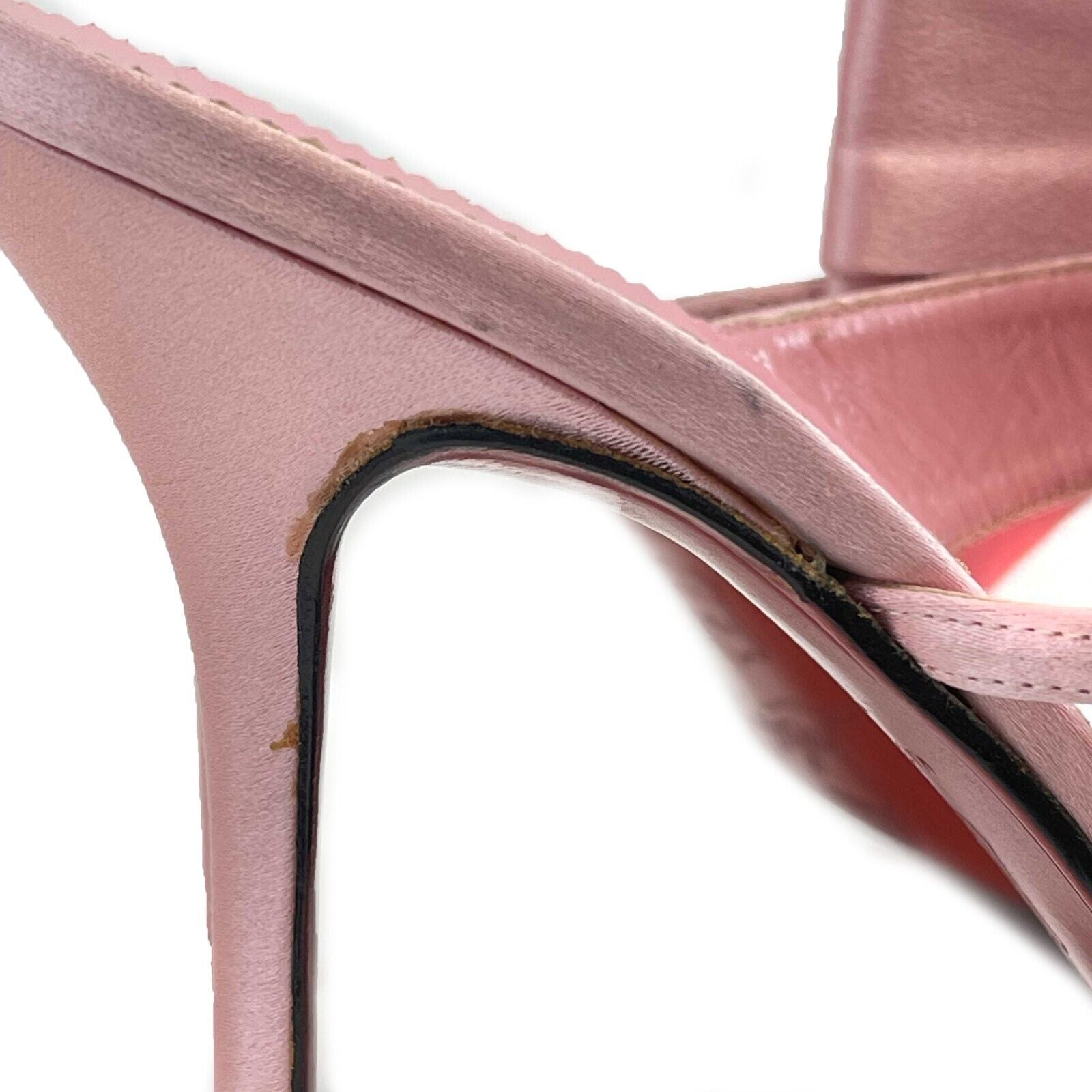 Christian Louboutin Elys Satin 312 Pink High Heels Women's Shoes Size 37.5 (US 7.5) - Perfect for Weddings, Parties & Special Occasions