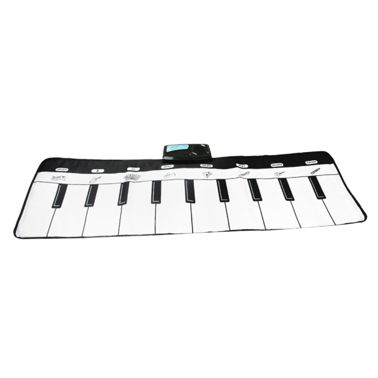 Totority Baby Play Mat - Musical Piano Rug for Kids, Interactive Touch & Play Activity Floor Mat for Infants & Toddlers, Soft Non-Slip Nursery Rug (Black & White) - Perfect for Playtime, Learning & Sensory Development