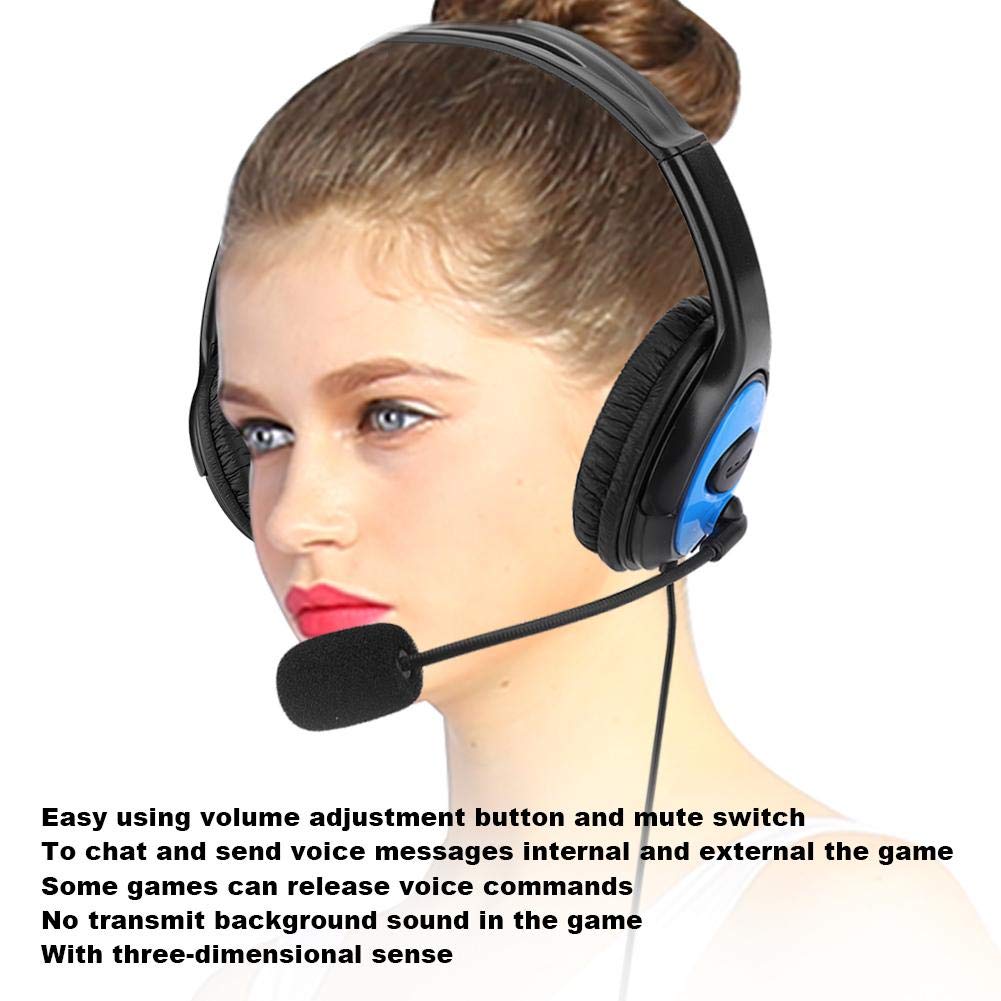 Yunir Lightweight Noise Cancelling Gaming Headset with Microphone - Wired Over-Ear Headphones for PC, Laptop, PS4, Xbox One - Perfect for Immersive Gaming, Online Meetings & Music Listening