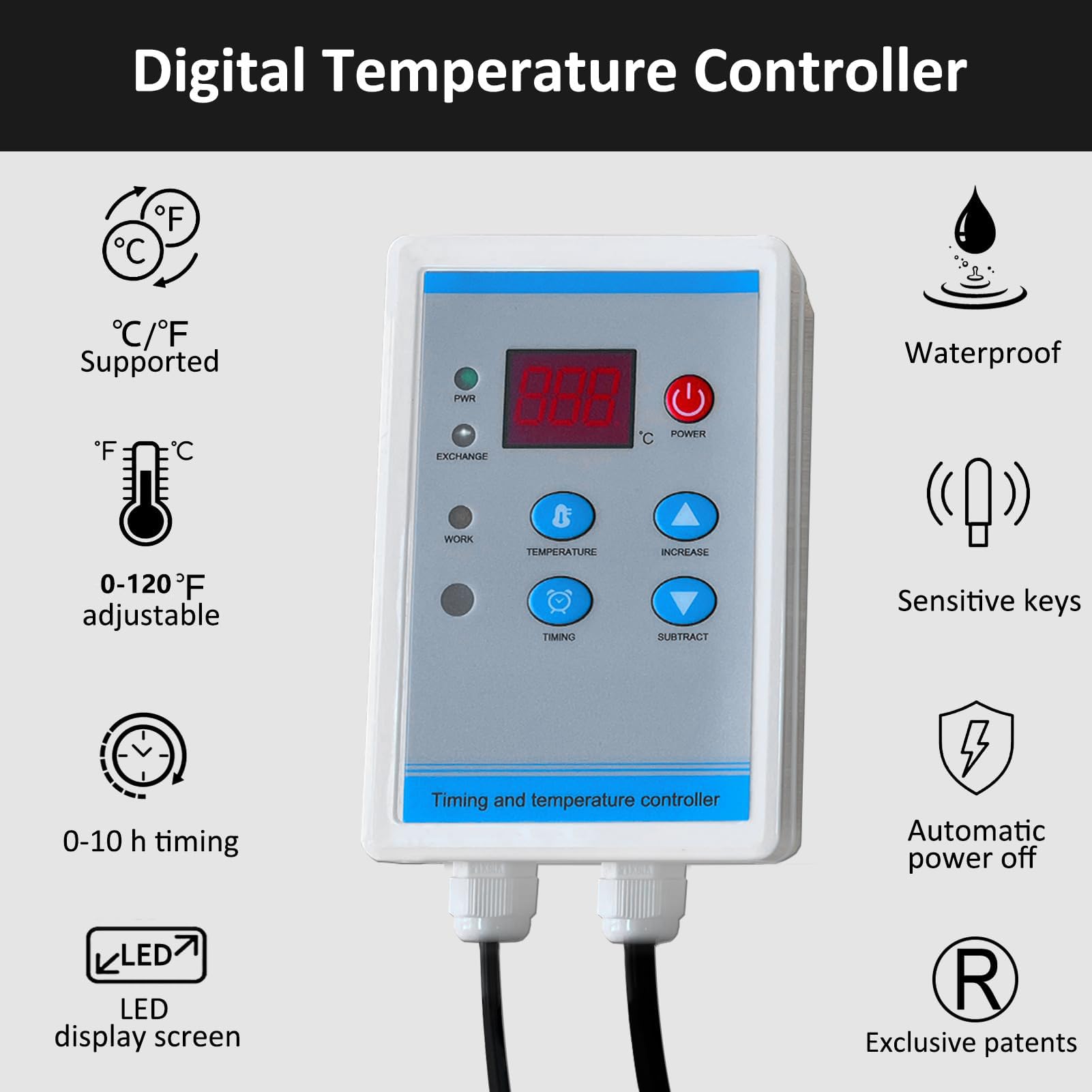 55 Gallon Drum Heater Blanket - Adjustable 120°F Oil Drum Heating Belt with Temperature Controller (84 Inch, 110V) - Perfect for Winter Storage, Viscosity Control & Chemical Processing