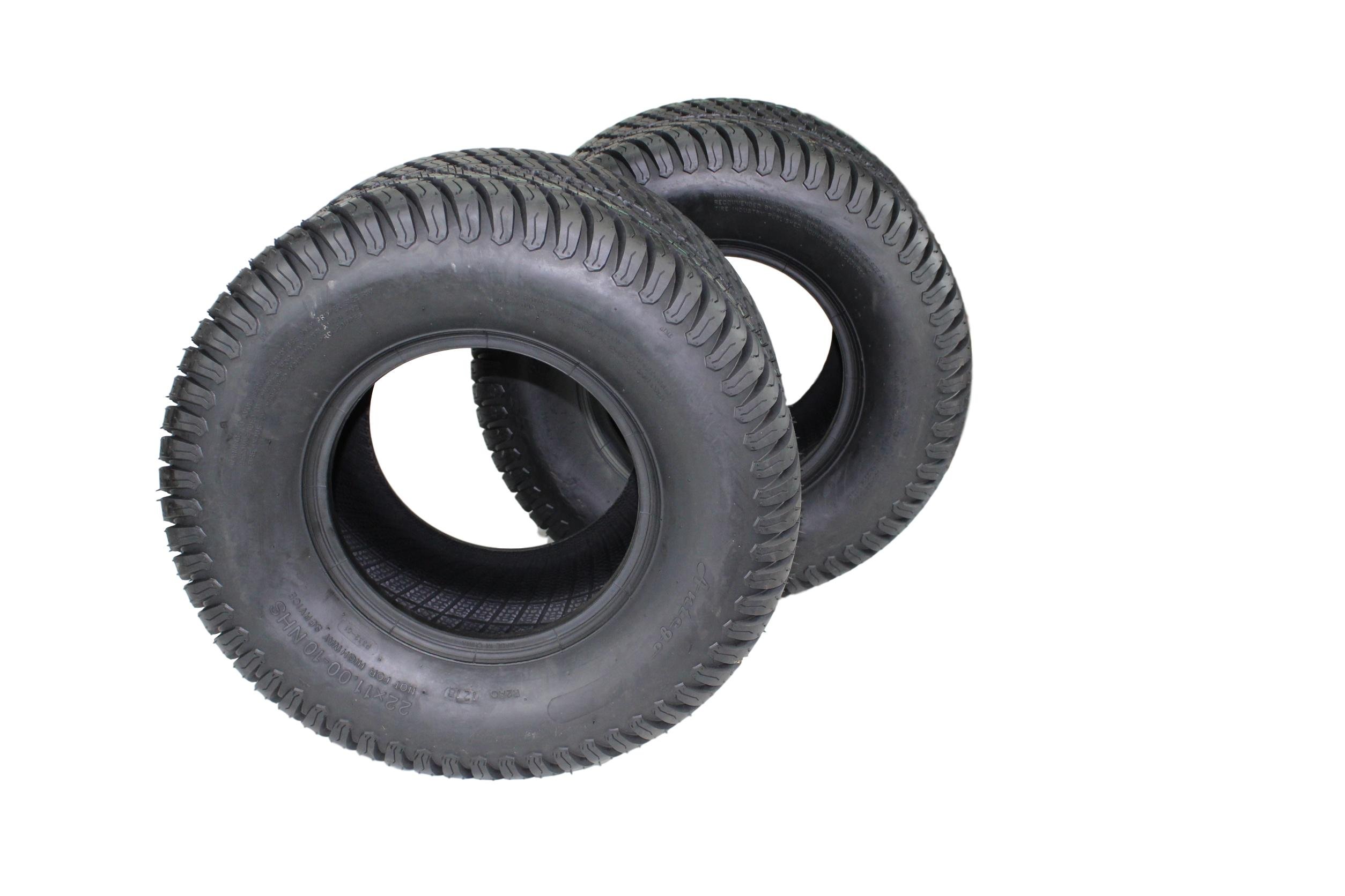 22x11.00-10 ATW-003 Heavy Duty Lawn & Garden Tires - Pair of 2 - All-Terrain Tread for Golf Carts, Lawn Tractors & Utility Vehicles - Perfect for Mowing, Landscaping & Outdoor Work