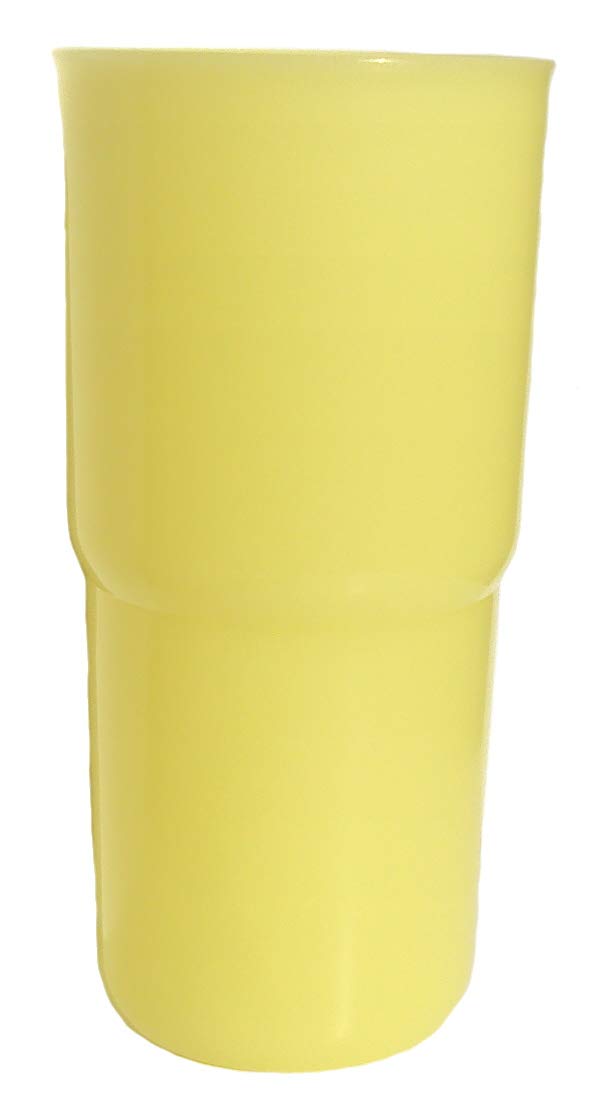 Tupperware 18oz TableTop Stacking Tumbler - BPA-Free Plastic Cup with Lid & Straw, Sheer Pastel Yellow - Perfect for Home, Office, Travel & Outdoor Activities