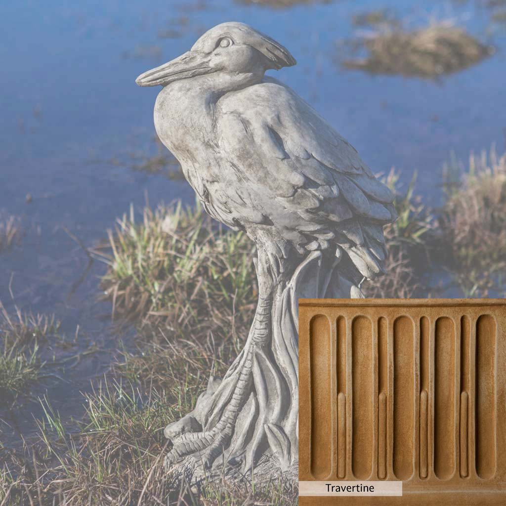 Campania International Egret Statue - Elegant Garden Decor, Outdoor Bird Sculpture for Patio, Lawn & Poolside | Perfect for Home & Landscape Decoration