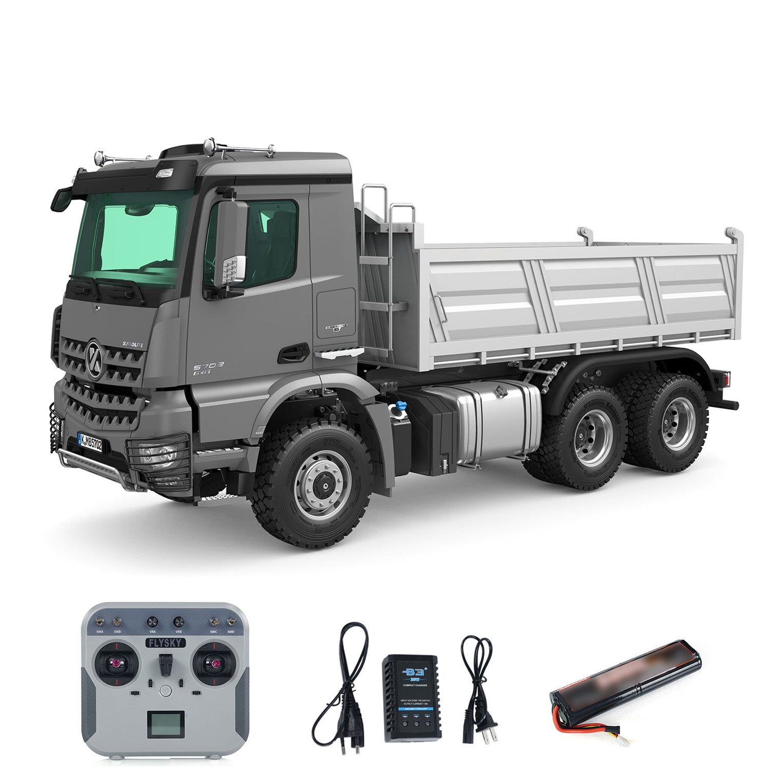 2.4G RC Electric Dump Truck 1:14 Scale 6x6 Remote Control Toy with Lifting Function, Sound & Light - Ready to Run (RTR) - Perfect for Kids, Collectors & Construction Enthusiasts - Indoor & Outdoor Play