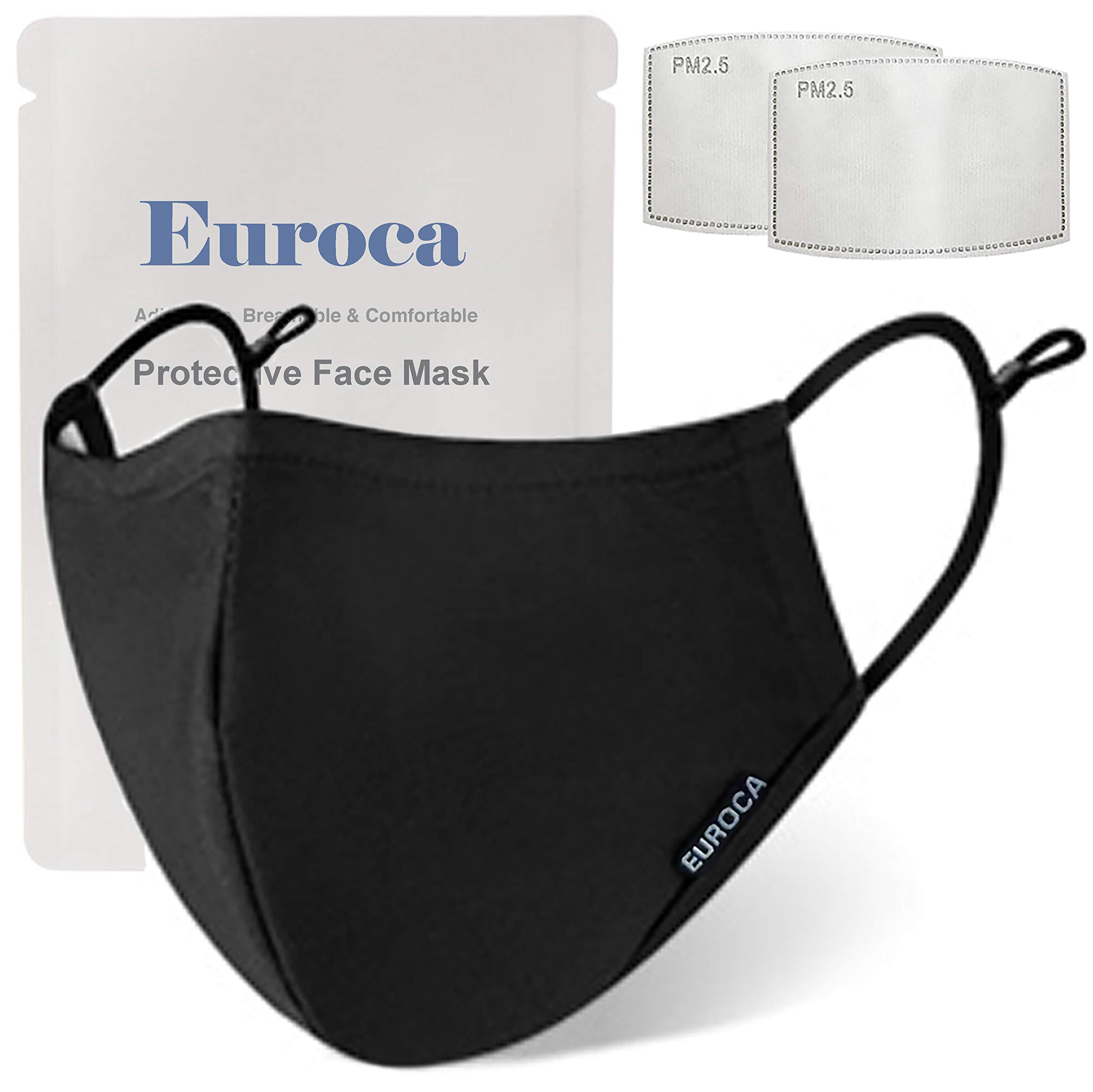 4-Layer Washable Cloth Face Masks with Filters - Reusable & Breathable for Adults - Daily Protection & Outdoors