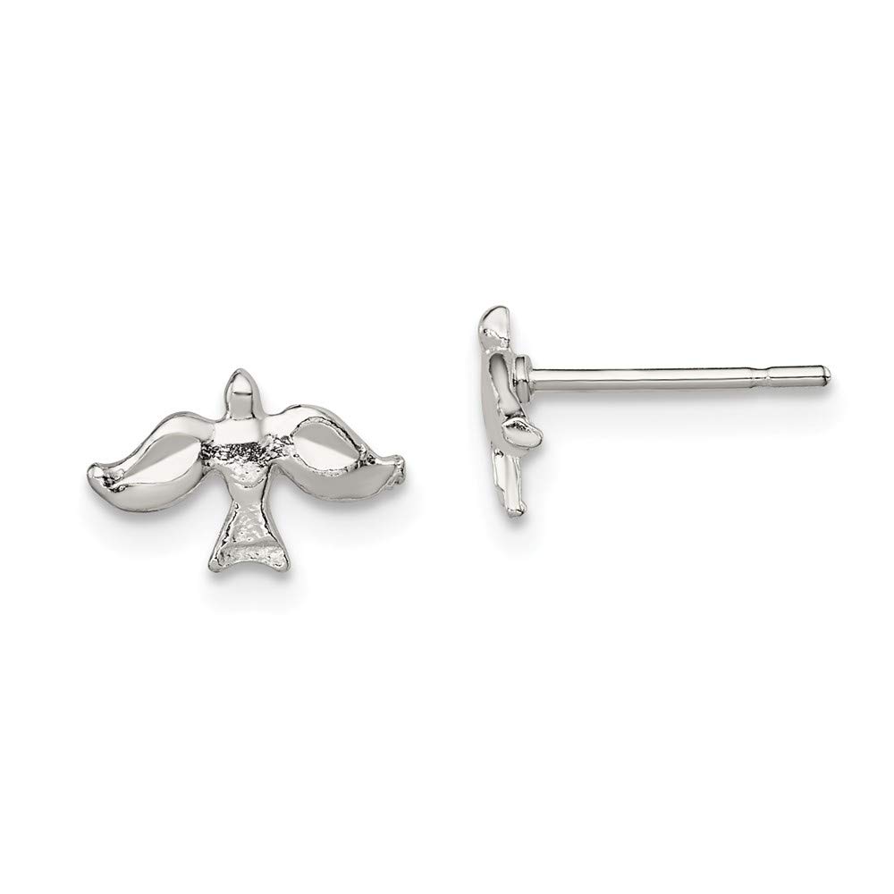 Sterling Silver Dove Mini Earrings for Women - Dainty & Elegant Jewelry Gift for Her - Perfect for Everyday Wear, Weddings & Special Occasions