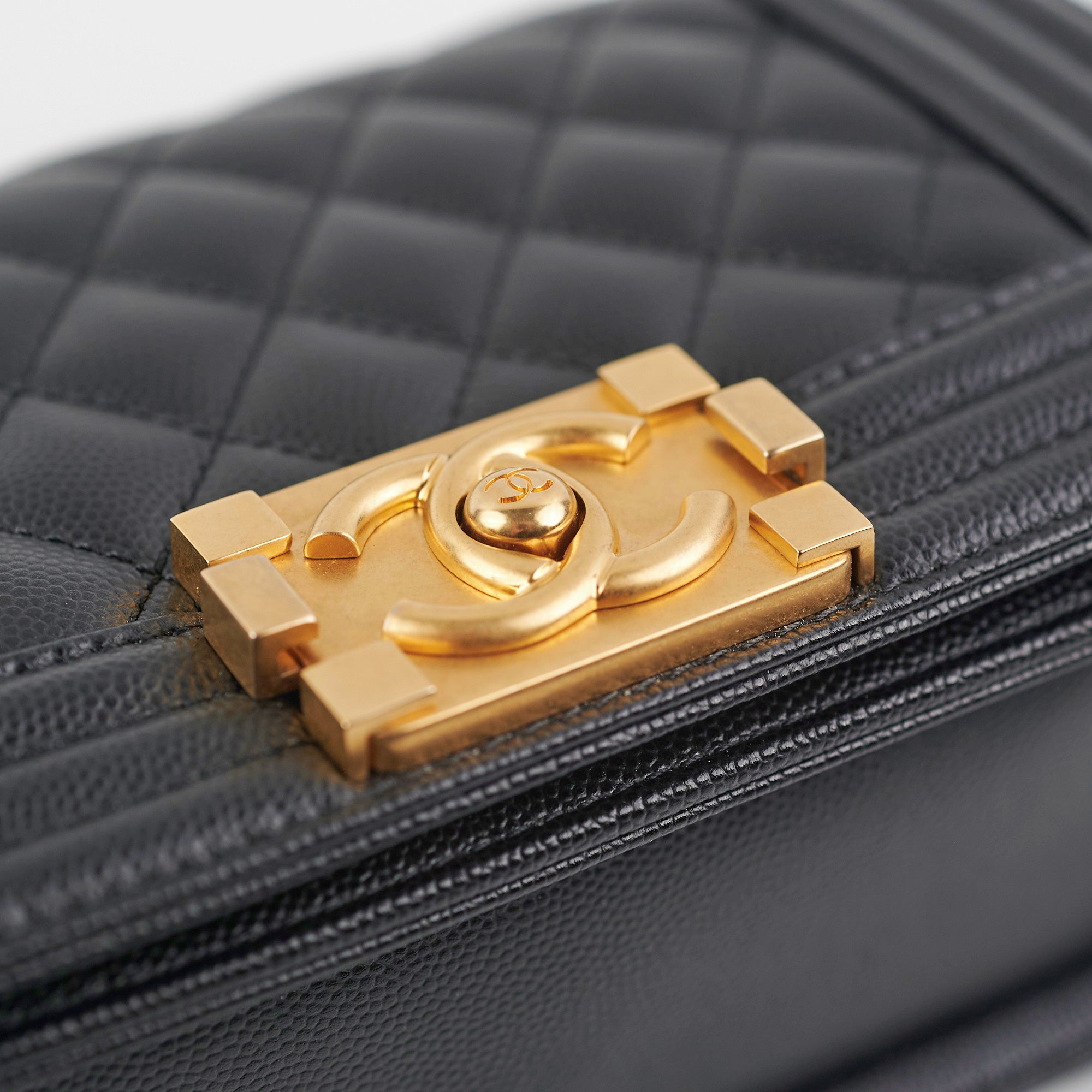 Chanel Caviar Small Boy Black Bag with Microchip - Luxury Designer Handbag for Women | Perfect for Parties, Date Nights & Special Occasions