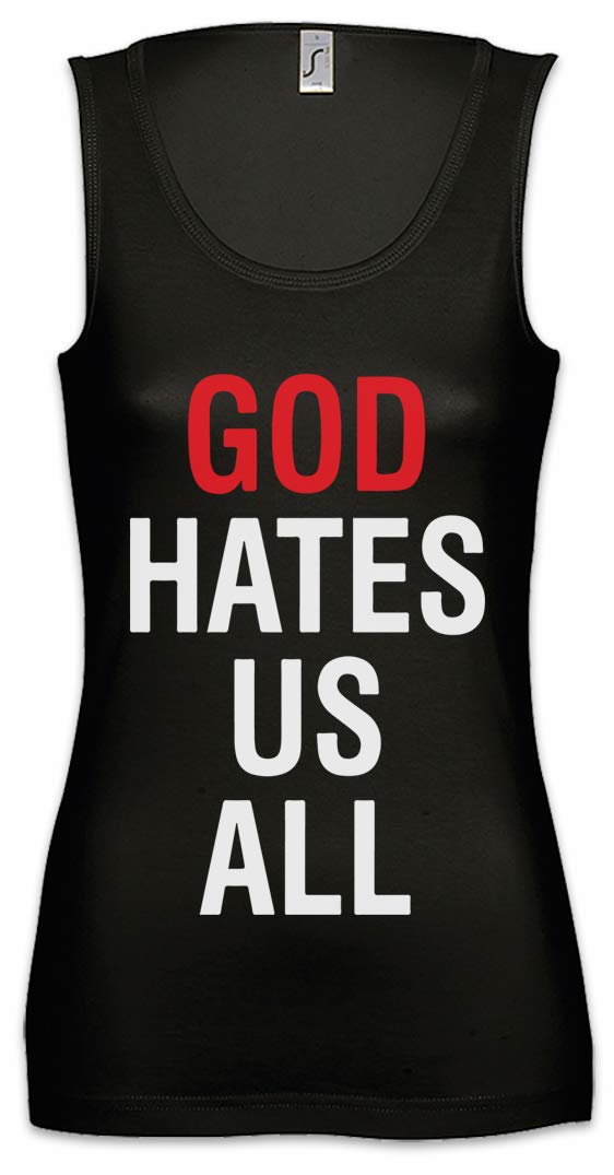 God Hates Us All Women's Tank Top - Breathable Workout Shirt for Gym & Fitness Training - Perfect for Weightlifting, Running & Casual Wear