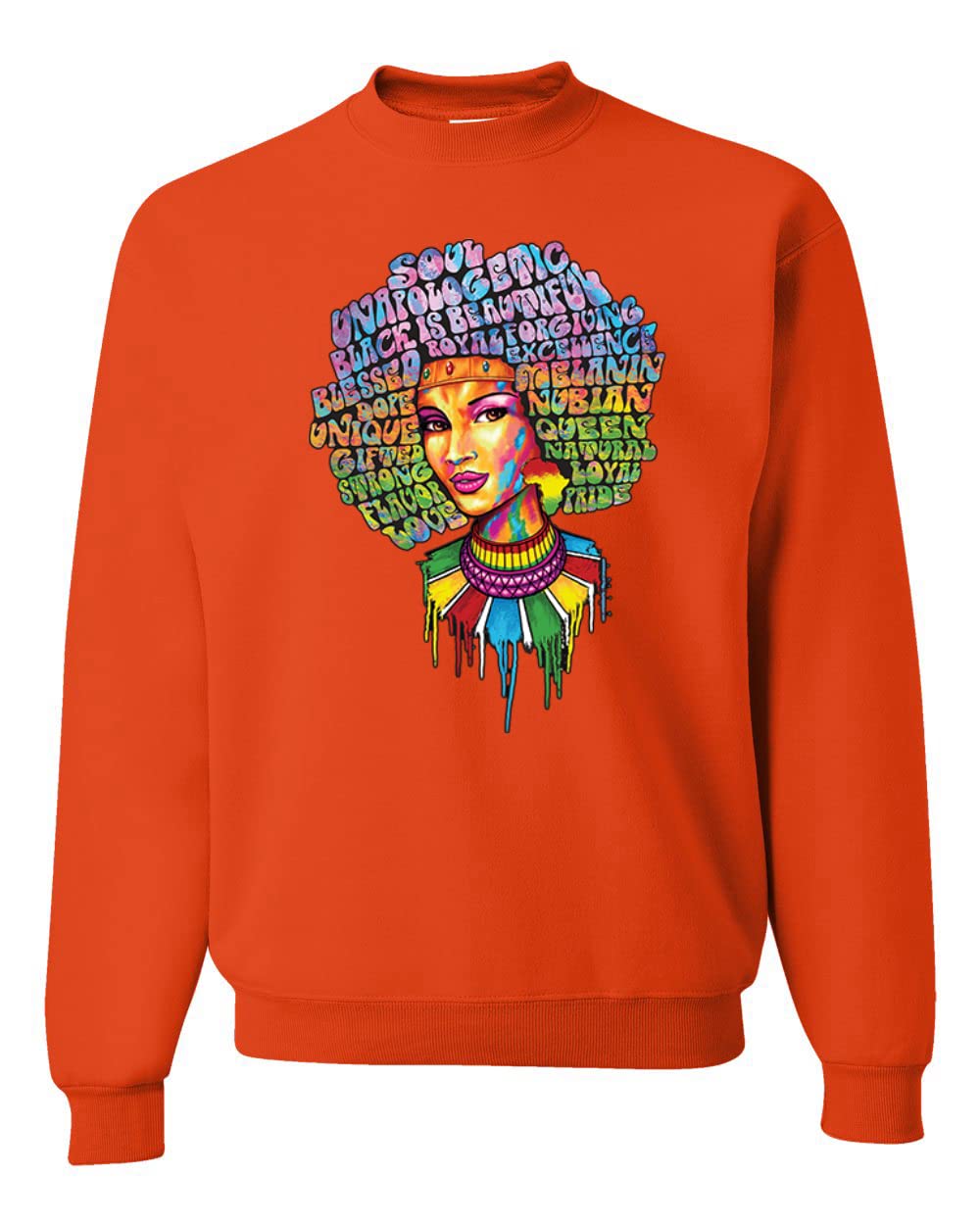 Wild Bobby Words of Character Strong Black Woman Black Pride Unisex Crewneck Graphic Sweatshirt - Casual Streetwear for Women & Men - Perfect for Everyday Wear, Social Events & Black History Month