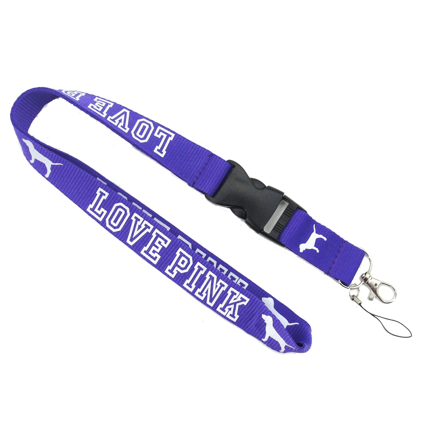 Detachable Lanyard with Quick Release Buckle - Purple Keychain Neck Strap for Women, ID Holder, Phone & Bag Accessories | Perfect for Office, Gym, Travel & Everyday Use