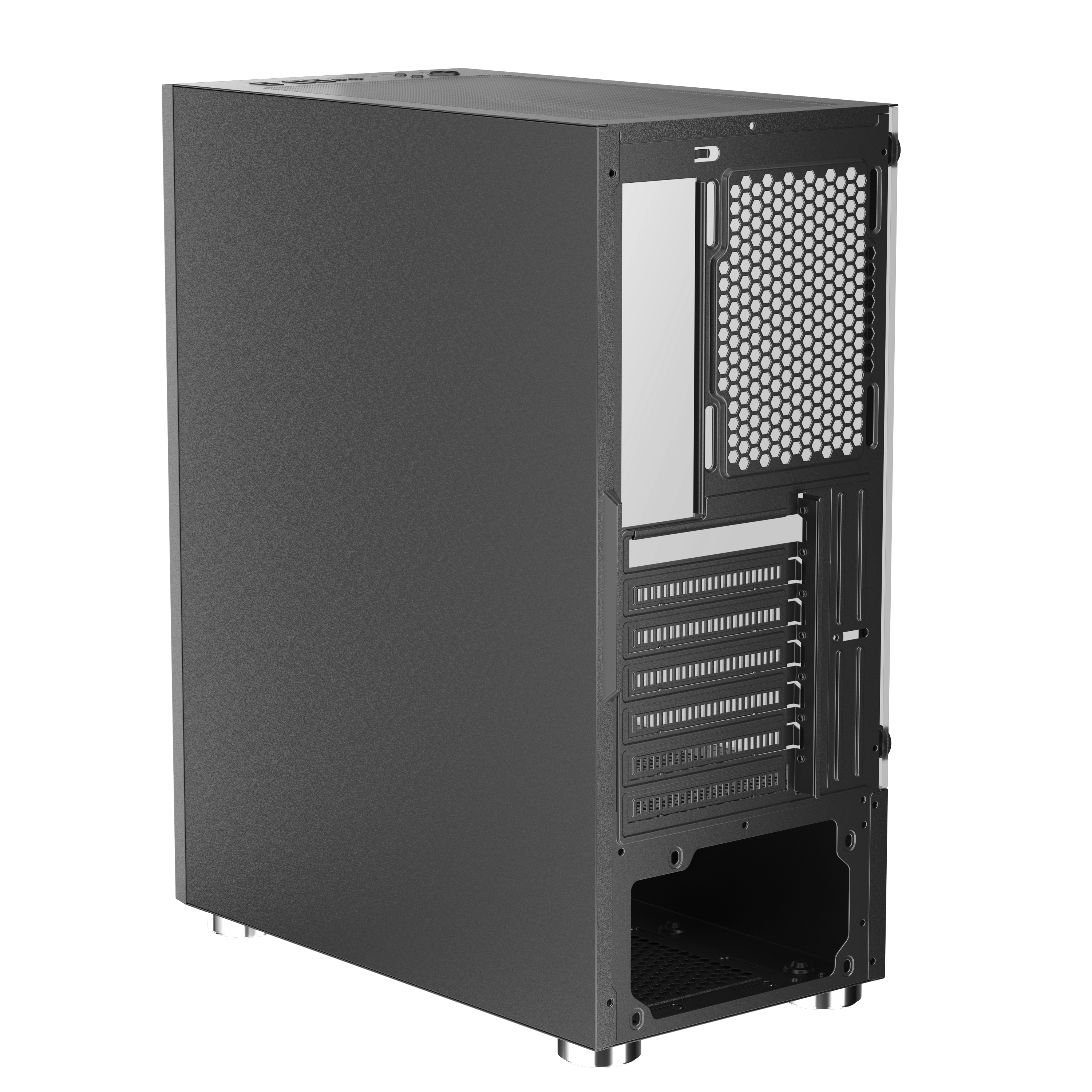 1st Player DK 3 Micro ATX Gaming PC Case with Tempered Glass Side Panel - Compact M-ATX Tower for High Performance Gaming & Streaming Setup