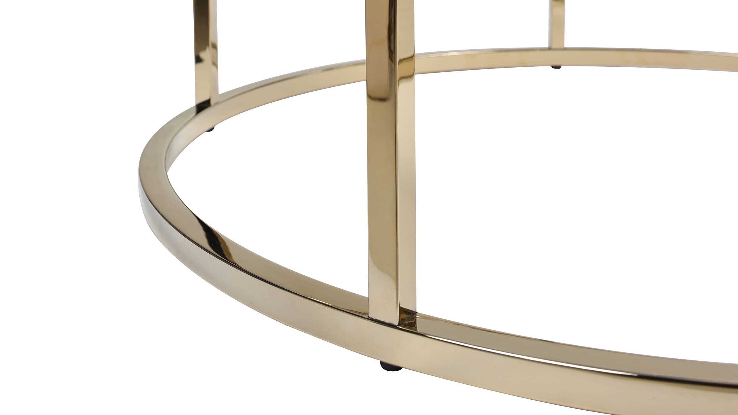 Jennifer Taylor Home Dendros Gold & Acrylic Coffee Table - Modern Living Room Centerpiece for Small Spaces & Apartments